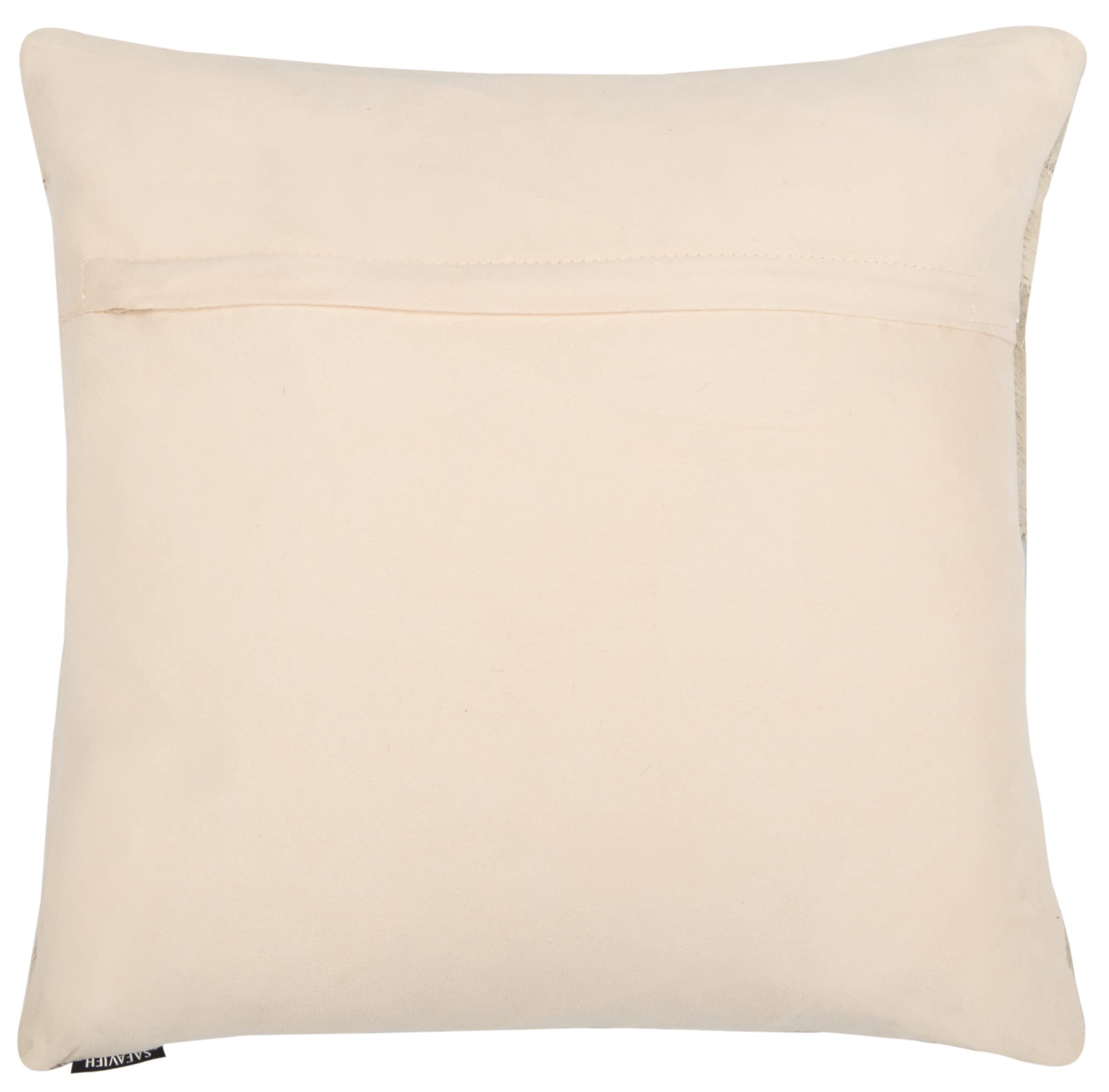 Safavieh Peyton Silver Throw Pillows 22x22 Inch Set of 2 - Decorative Cushions for Sofa, Bed & Living Room Accent