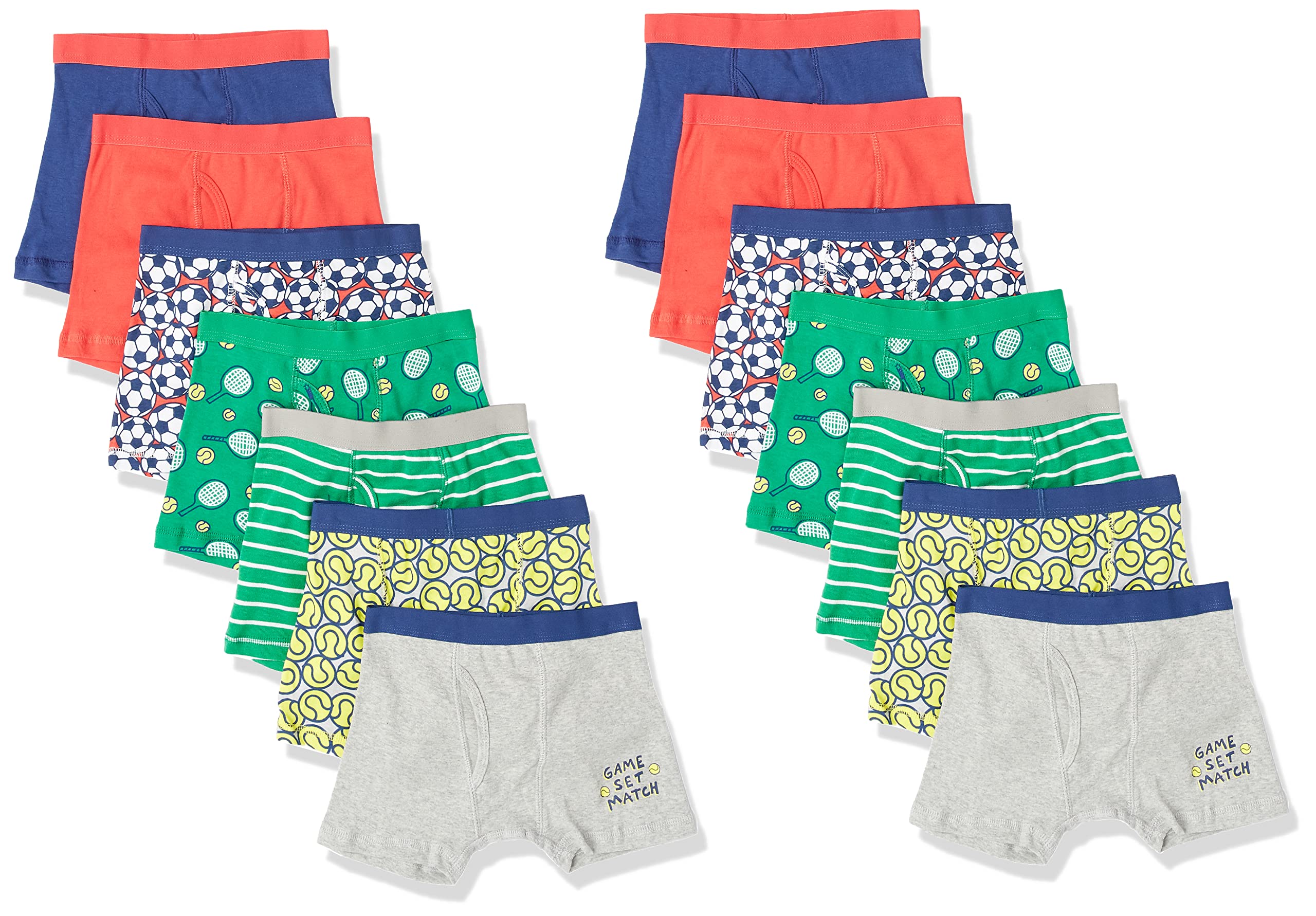 Amazon Essentials Boys and Toddlers' 5-Pack Cotton Boxer Briefs Underwear - Soft, Breathable & Comfortable for Everyday Wear, Playtime & School Activities