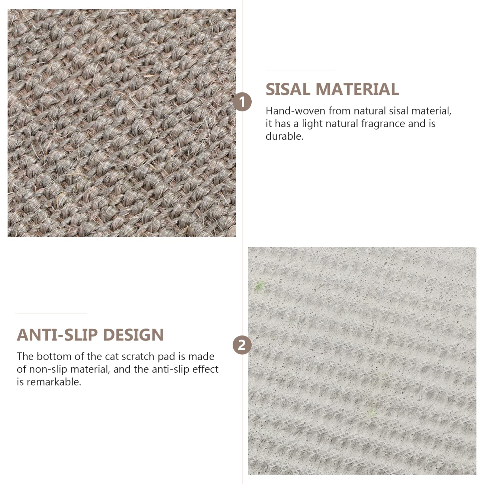 Natural Sisal Cat Scratching Mat - Sofa Protector for Home & Office