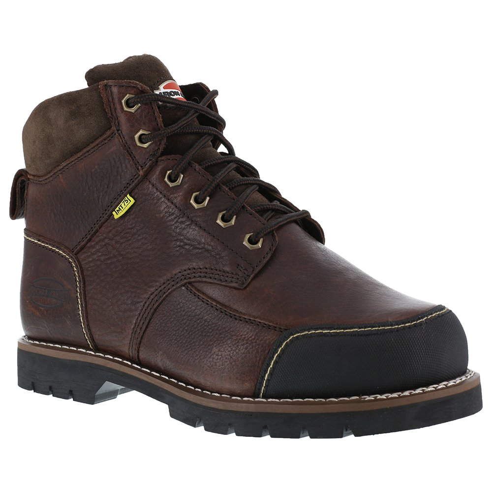 Iron Age Men's Dozer Electrical Hazard Steel Toe Work Boots - Brown Safety Shoes for Construction & Industrial Work