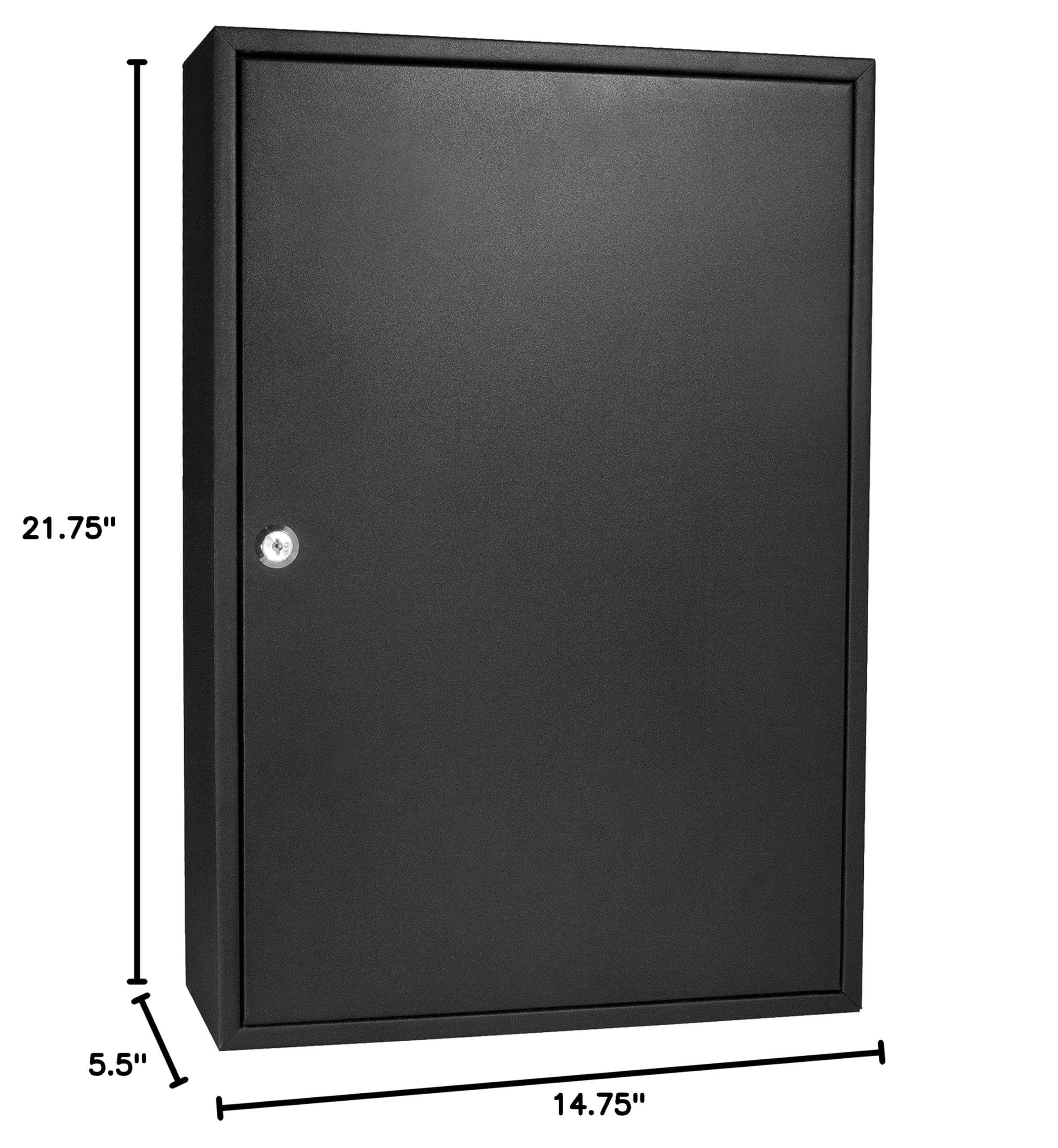 Barska 200 Position Adjustable Key Lock Cabinet - Secure Storage for Home, Office & Garage - Heavy Duty Steel Security Cabinet with Key Lock for Documents, Valuables & Tools