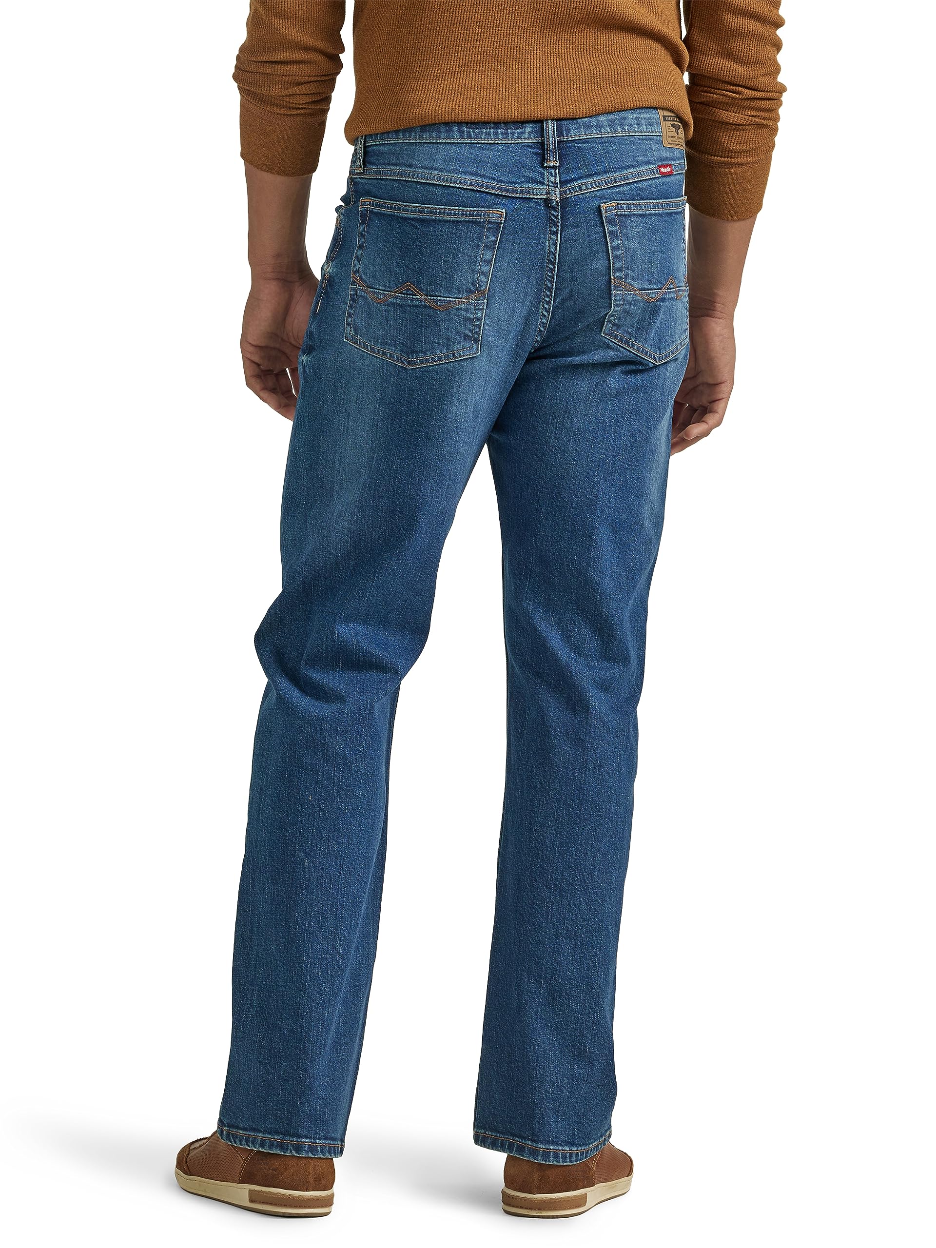 Wrangler Men's Relaxed Fit Boot Cut Jeans - Comfortable Denim Pants for Casual Wear, Work & Outdoor Activities