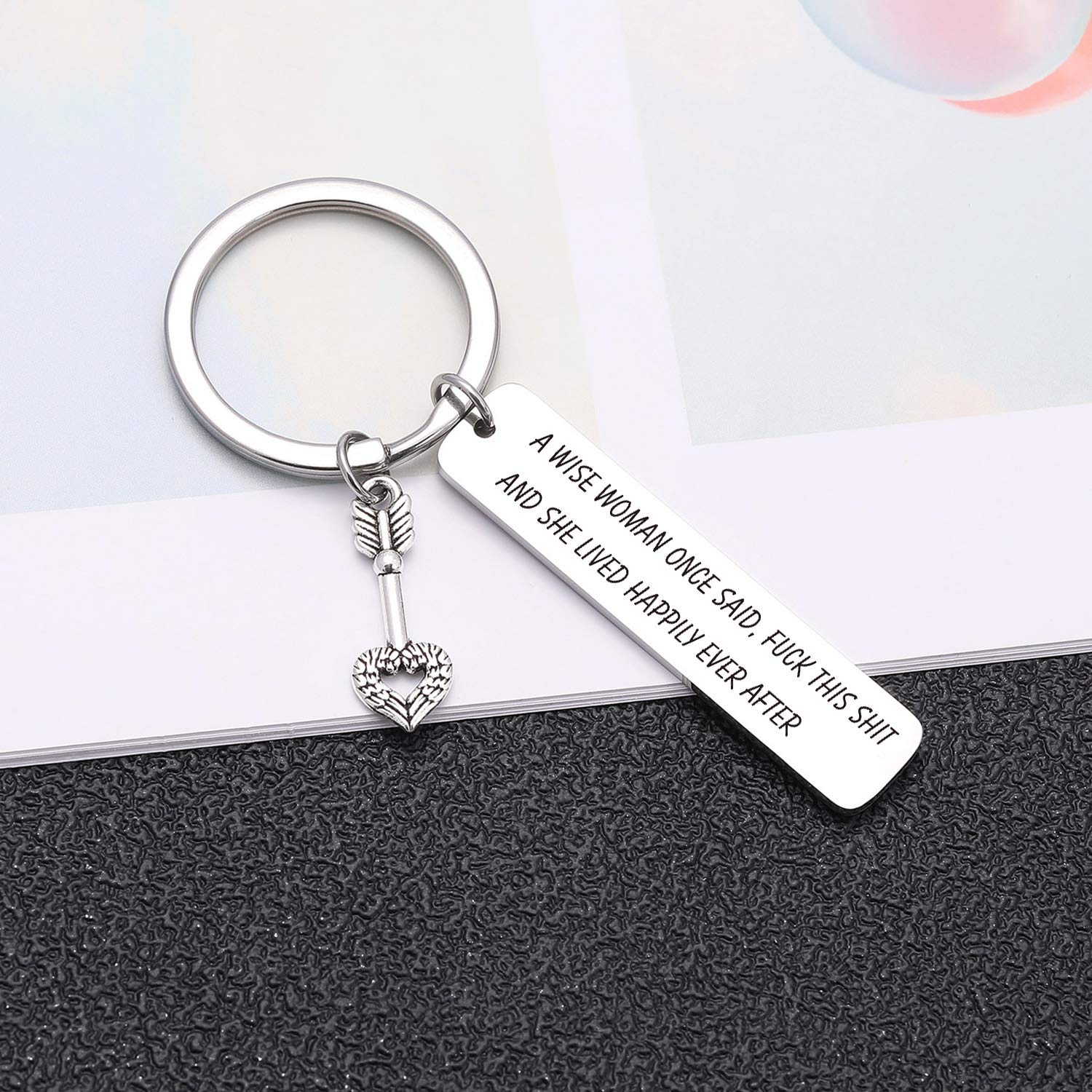 Inspirational Keychain for Women - Motivational Gift for Friends, Coworkers, Sister - Christmas & Birthday Jewelry - Perfect for Office, Graduation, Encouragement Gifts