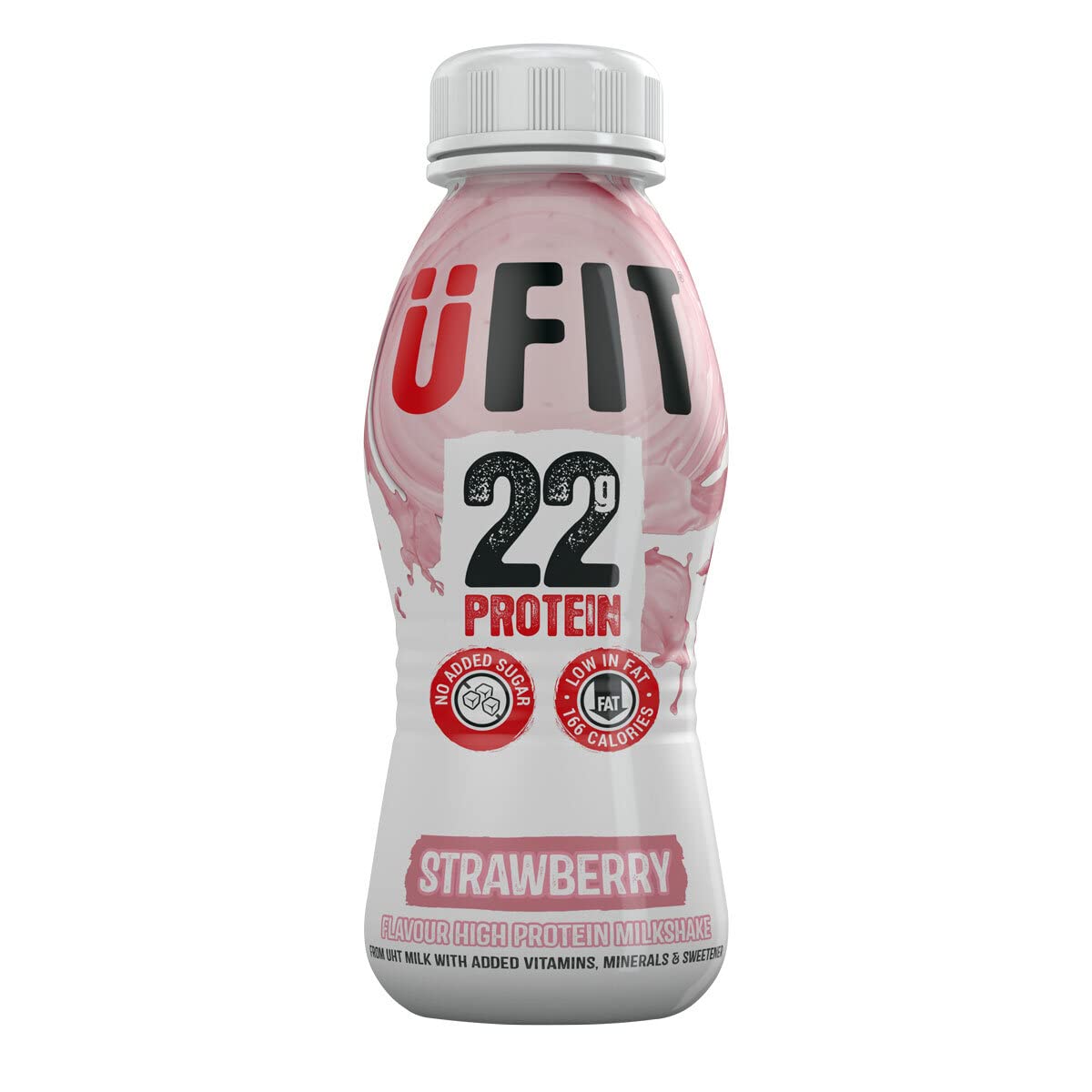 UFIT High Protein Strawberry Protein Shake - 12 Pack (310ml Each) | Delicious Meal Replacement for Weight Loss & Muscle Recovery | Perfect for Gym, Workout & Post-Exercise Recovery
