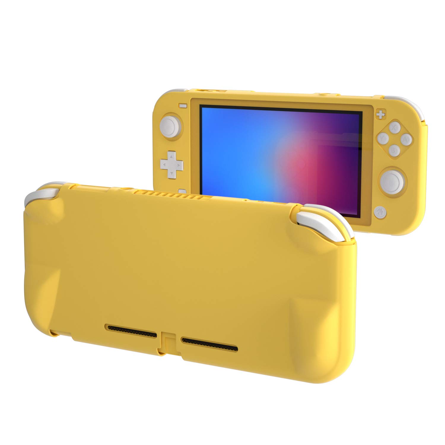 ECHZOVE Protective Hard Case for Nintendo Switch Lite - Shockproof Grip Cover with Ergonomic Design (Yellow) | Perfect for Travel, Gaming On-The-Go & Everyday Protection