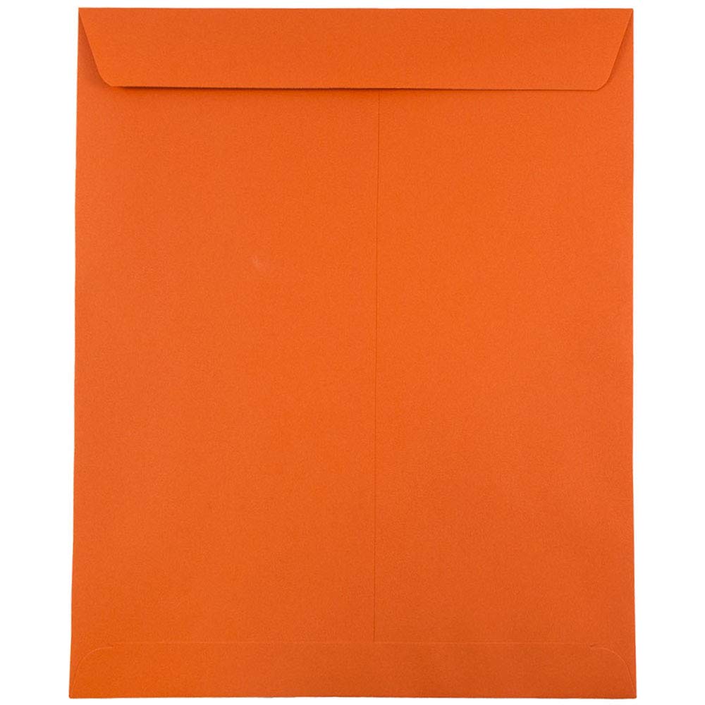 JAM PAPER 10 x 13 Inch Colored Catalog Envelopes - Open End, Orange Recycled Paper - 500 Pack Bulk Box - Perfect for Mailing, Business Correspondence & Eco-Friendly Packaging