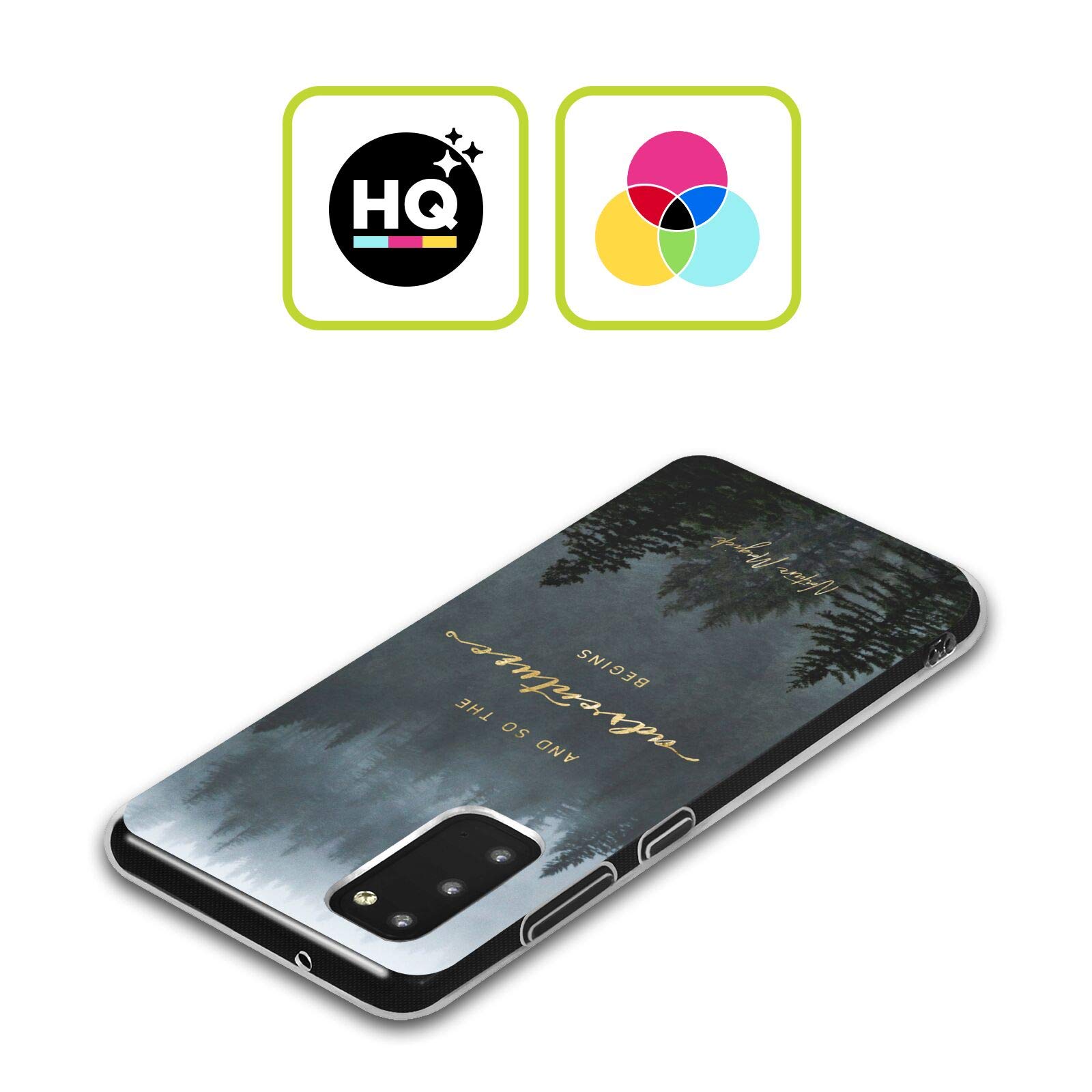 Head Case Designs Nature Magick Trees Soft Gel Case for Samsung Galaxy A12 (2020) - The Adventure Begins Quote, Durable Protective Cover for Outdoor Travel & Daily Use