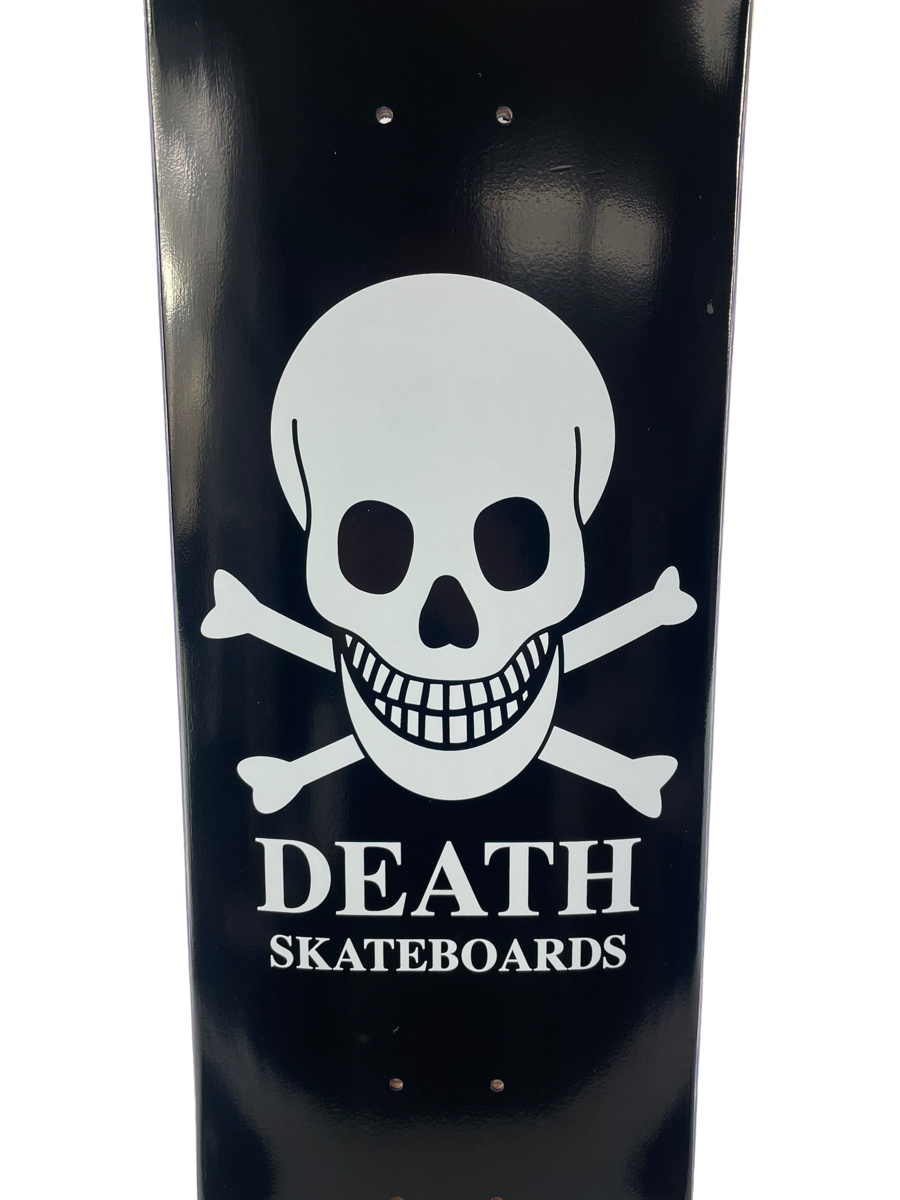DEATH OG Black SKULL SKATEBOARD DECK by Death Skateboards - Multiple Sizes Available for Street & Park Skateboarding