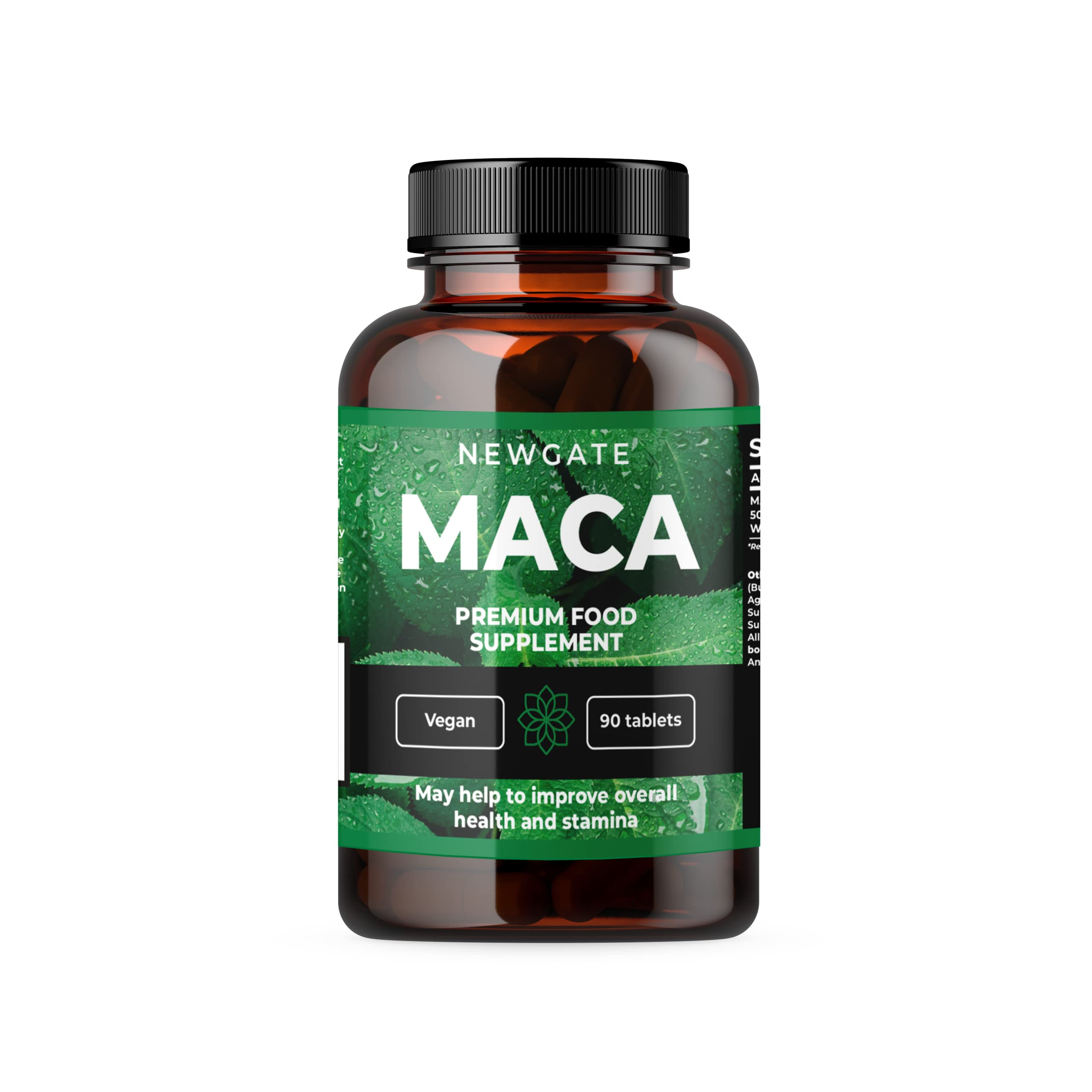 Newgate Labs Maca 90 High Strength Vegan Tablets 50mg | Organic Maca Root 500mg Supplement for Skin Health & Energy Boost | Premium UK-Made Vegan, Halal, GMO-Free Nutritional Support | Ideal for Busy Professionals & Active Lifestyles