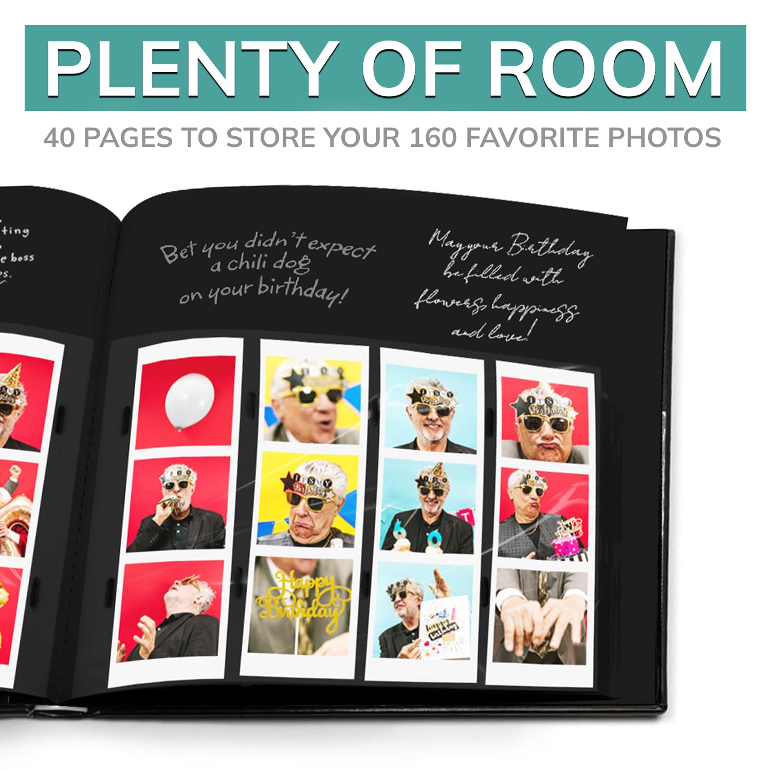 10 Pack PBF Photo Booth Guest Book Album - 2x6 Clear Picture Inserts, Black Cover with Plastic Sleeves & Pages - Perfect for Weddings, Baby Showers & Memory Scrapbooking (Great for Photo Strips & Event Keepsakes)
