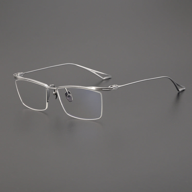 Vintage Titanium Square Eyeglasses Frame 1676 - Lightweight Durable Retro Style for Men & Women - Perfect for Reading, Driving & Fashion Accessories