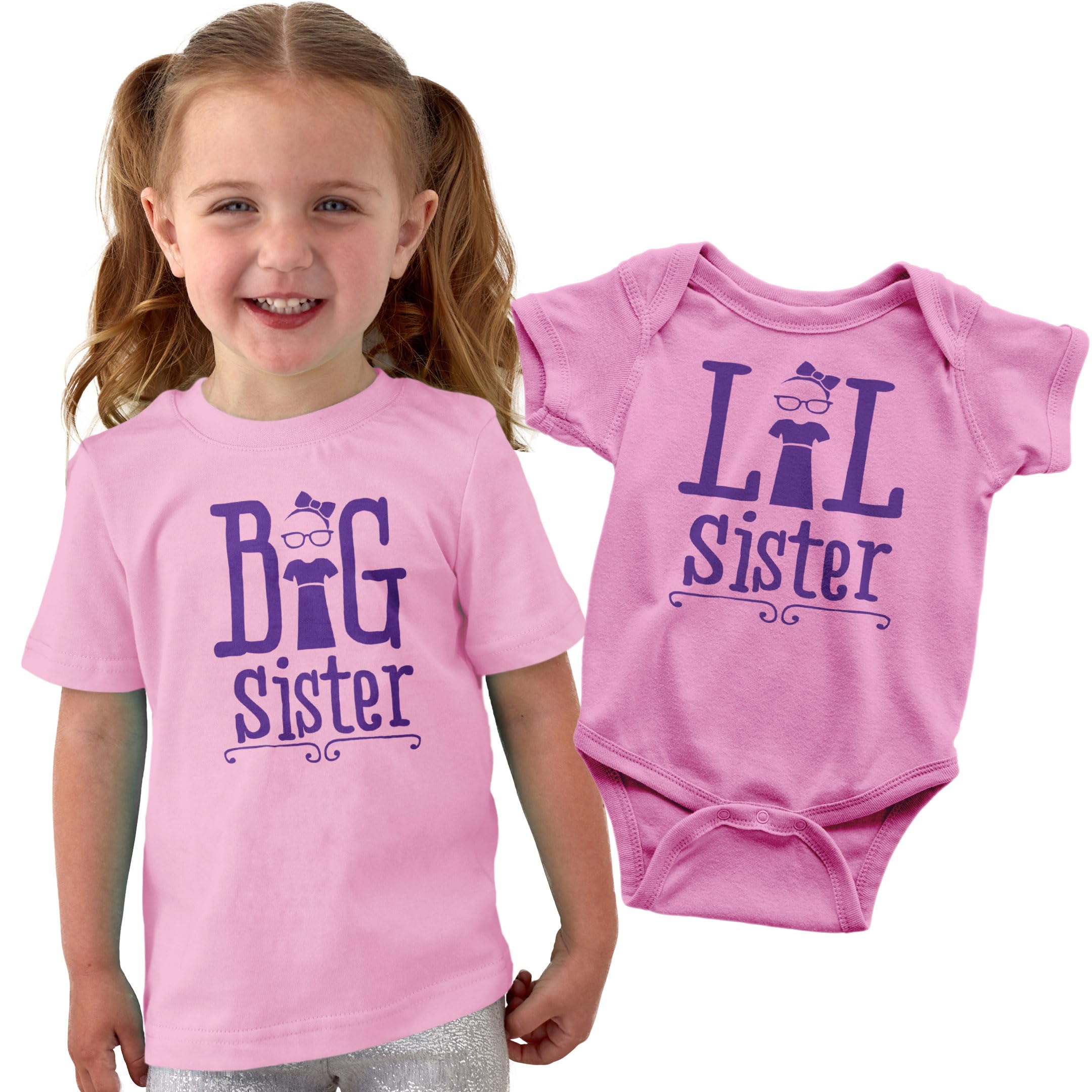 Texas Tees Big Sister to A Little Mister Shirt - Matching Sibling T-Shirts for Brothers & Sisters - Perfect for Family Photos, Birthdays & Twin Outfits