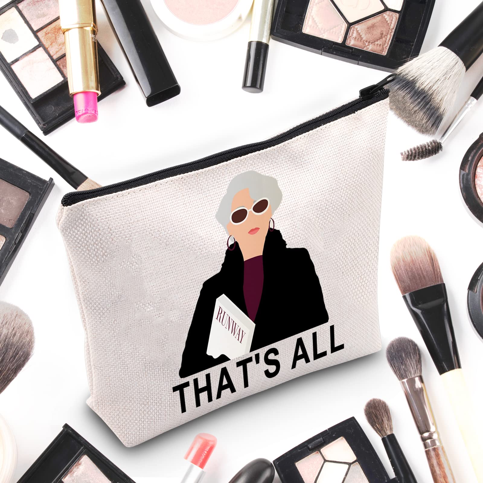 WZMPA Movie Fans Cosmetic Makeup Bag - Cute 'That's All' Printed Zipper Pouch for Women & Girls | Perfect Gift for Film Lovers & Makeup Storage