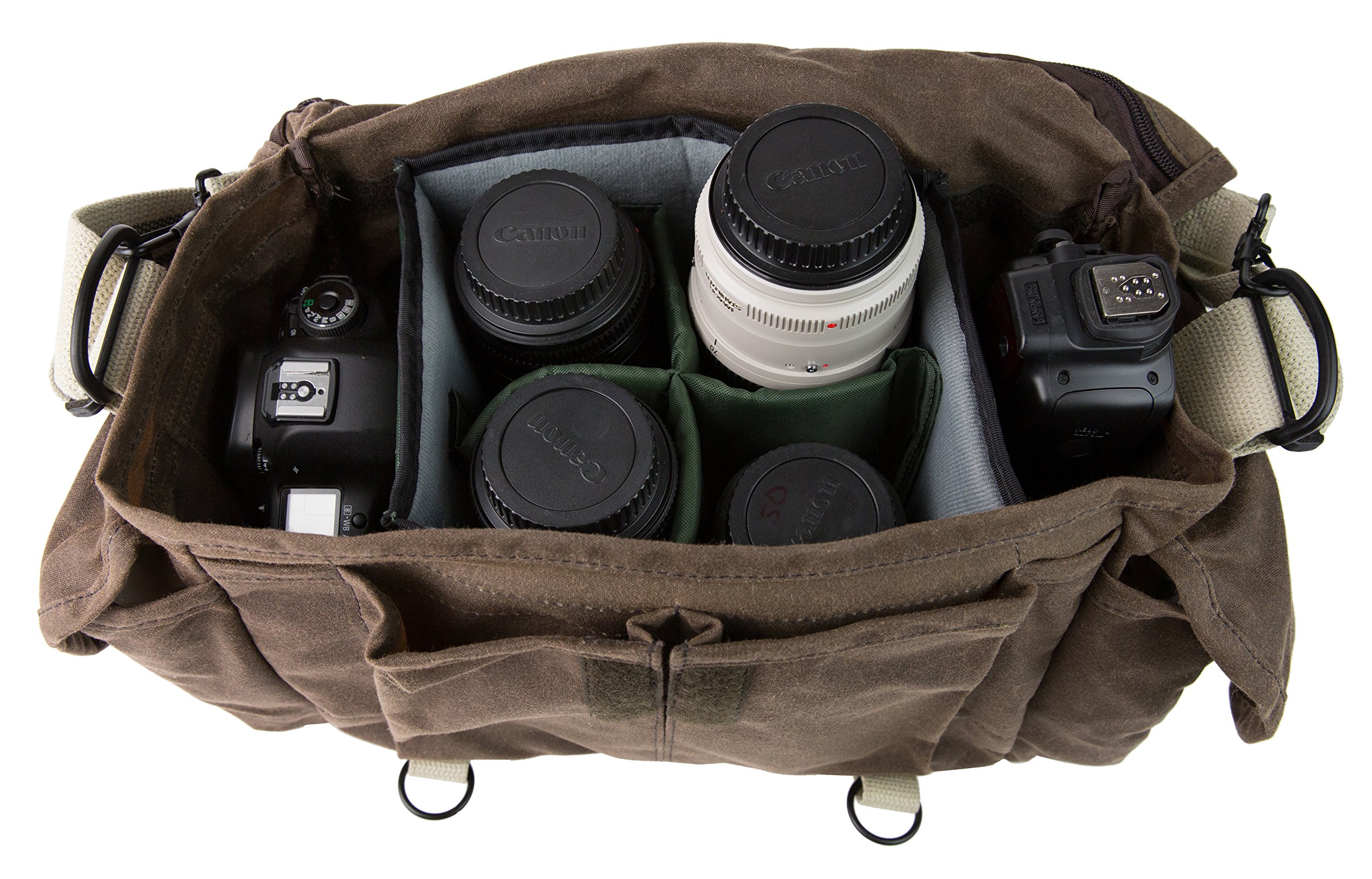 Domke F-2 Classic Waxwear Camera Bag - Durable DSLR/SLR Shoulder Bag for Photographers - Perfect for Travel, Street & Outdoor Photography