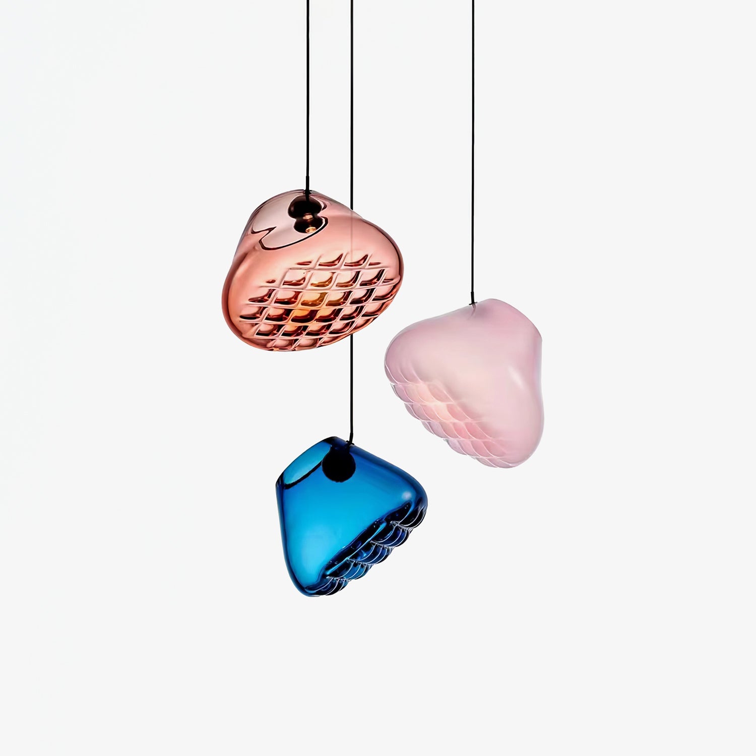 Modern Grid Pendant Light - Industrial Style Ceiling Lamp with Adjustable Hanging Cord for Kitchen Island, Dining Room & Bedroom Lighting