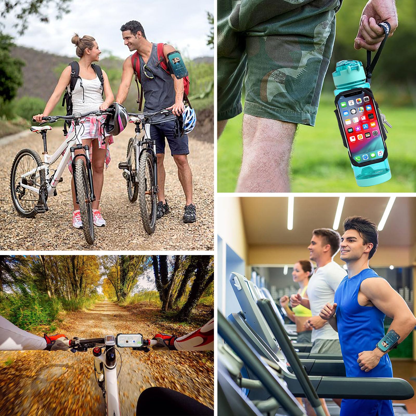 360° Rotating Detachable Sports Armband Phone Holder for Running, Cycling & Gym - Compatible with iPhone 15 14 13 12 11 Pro Max XS XR X Plus & Galaxy S24 Ultra - Secure Workout Wristband (Black) | Perfect for Jogging, Weight Training & Outdoor Activities
