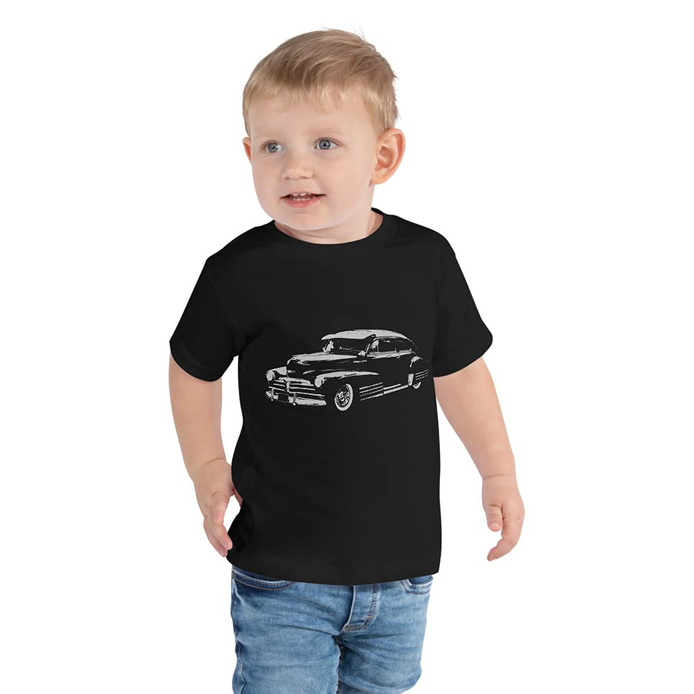 Vintage 1948 Chevy Fleetline Classic American Car Toddler T-Shirt - Short Sleeve Cotton Tee for Boys & Girls - Perfect for Playdates, Car Shows & Family Outings