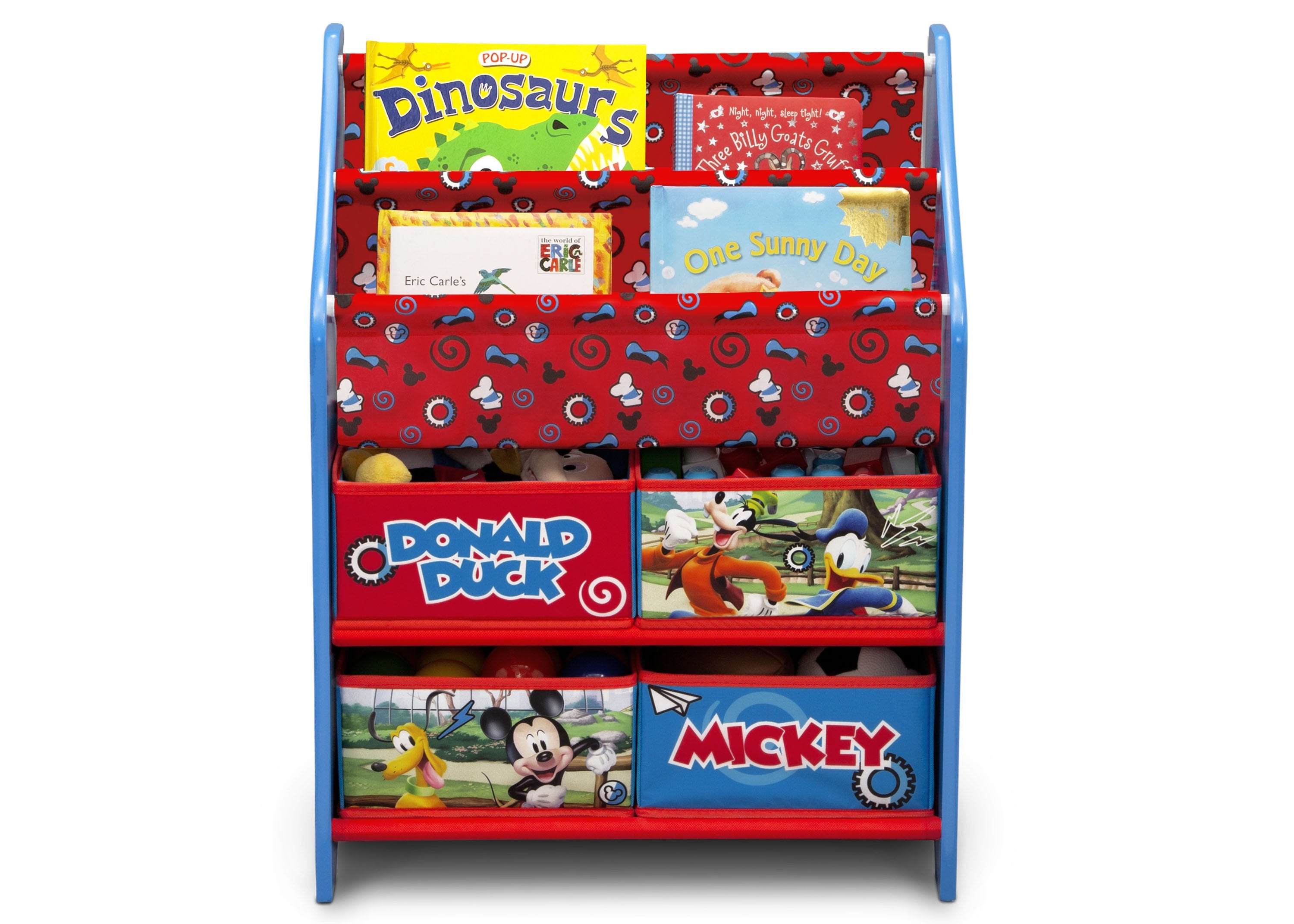 Disney Mickey Mouse Kids Toy & Book Storage Organizer - Perfect for Nursery, Playroom & Classroom Organization