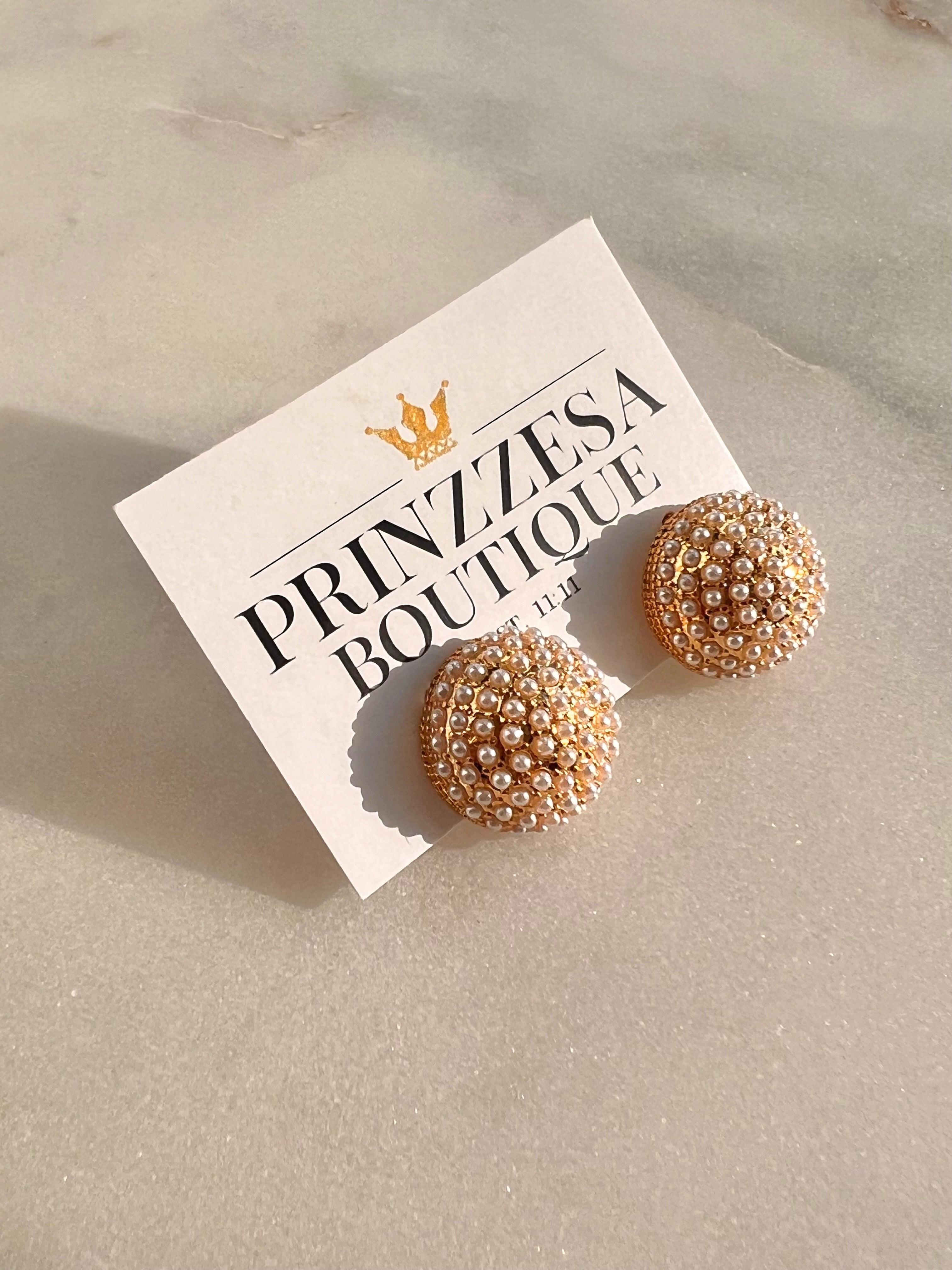 Elegant Gabi Pearl Earrings for Women - Classic White Freshwater Pearl Studs - Perfect for Weddings, Parties & Everyday Wear