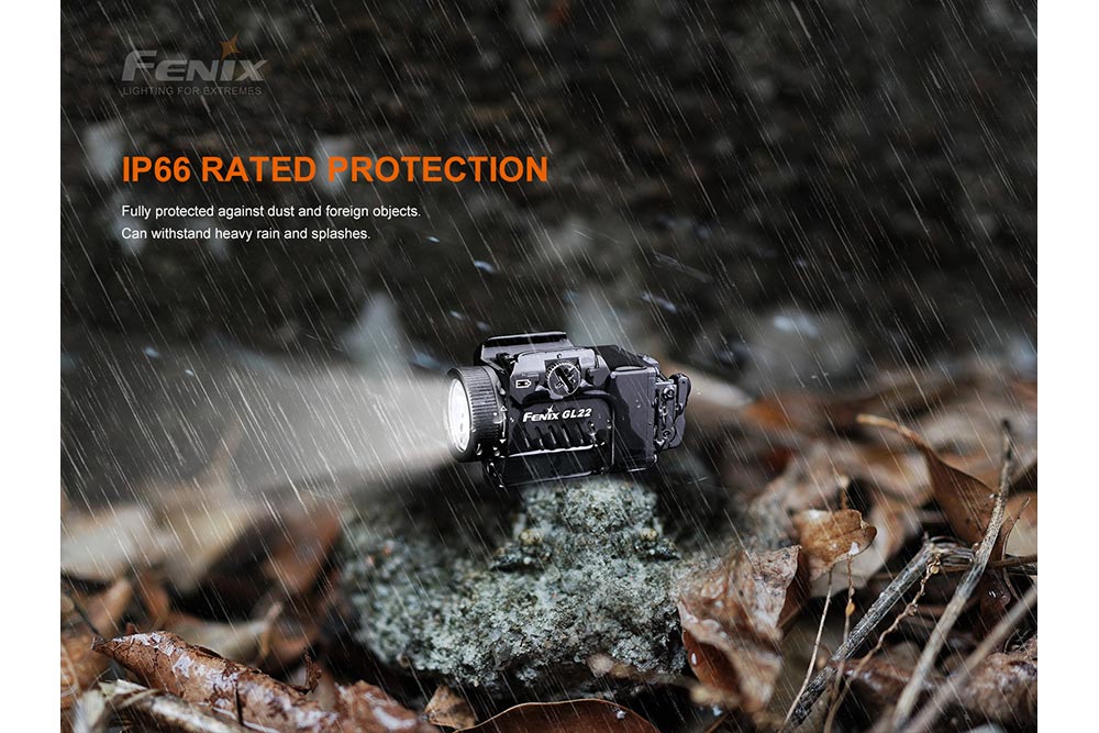 Fenix GL22 Tactical LED Flashlight with Red Laser Sight - Perfect for Hunting, Camping & Emergency Situations