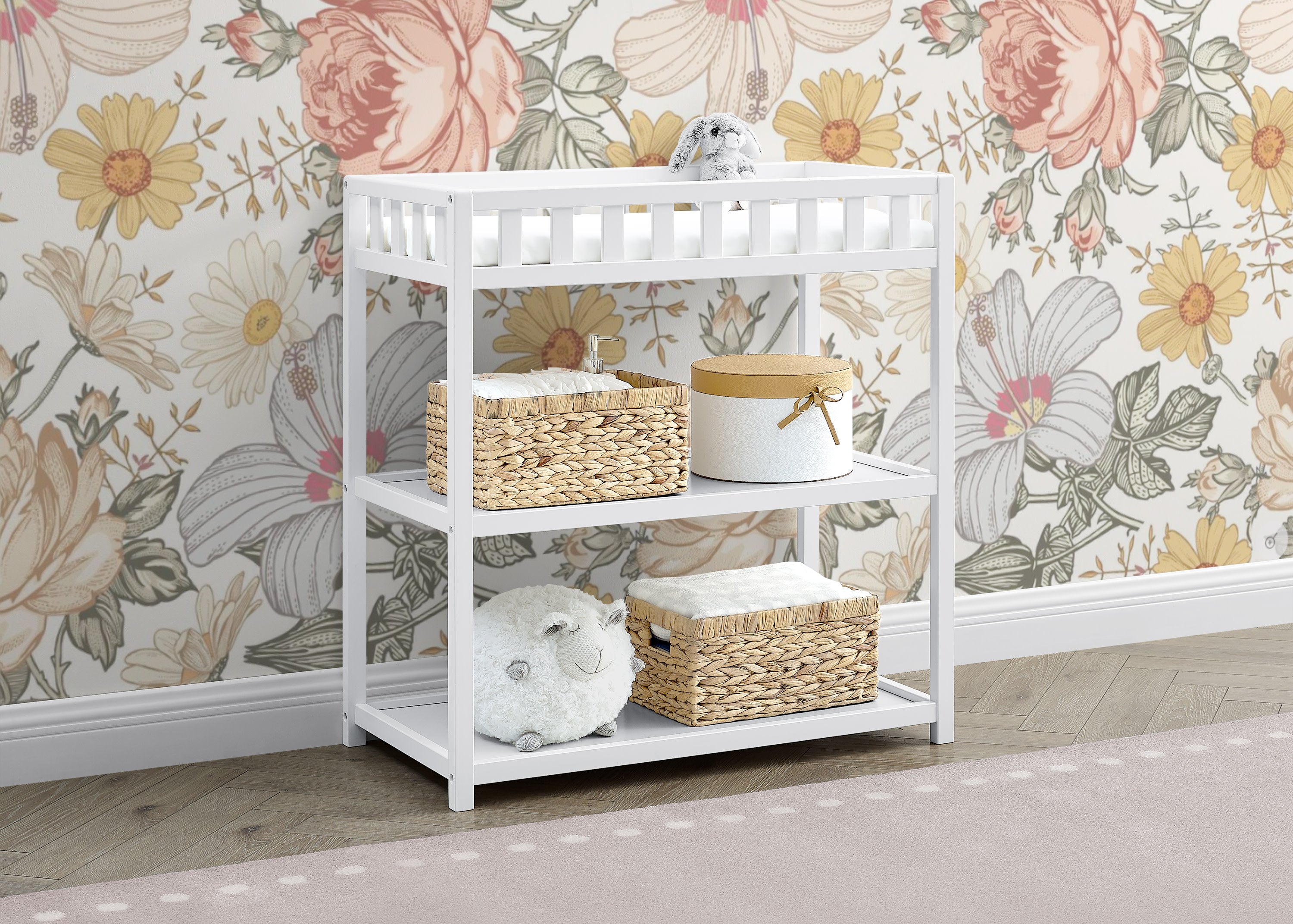 Sweet Beginnings Baby Changing Table - Waterproof & Portable Diaper Changing Station for Nursery, Travel & On-the-Go - Perfect for Newborns & Toddlers (White)
