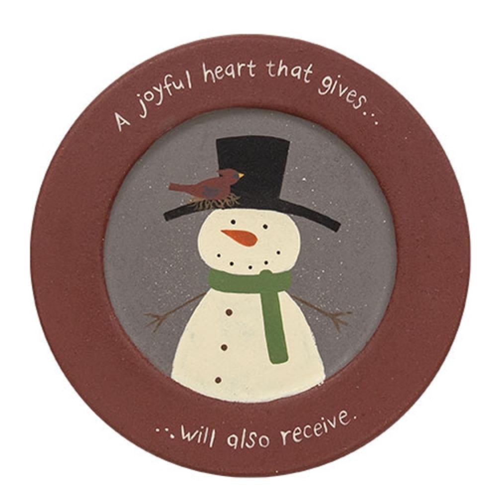 Snowman Plate for Christmas - Festive Holiday Dinnerware for Winter Celebrations, Parties & Home Decor