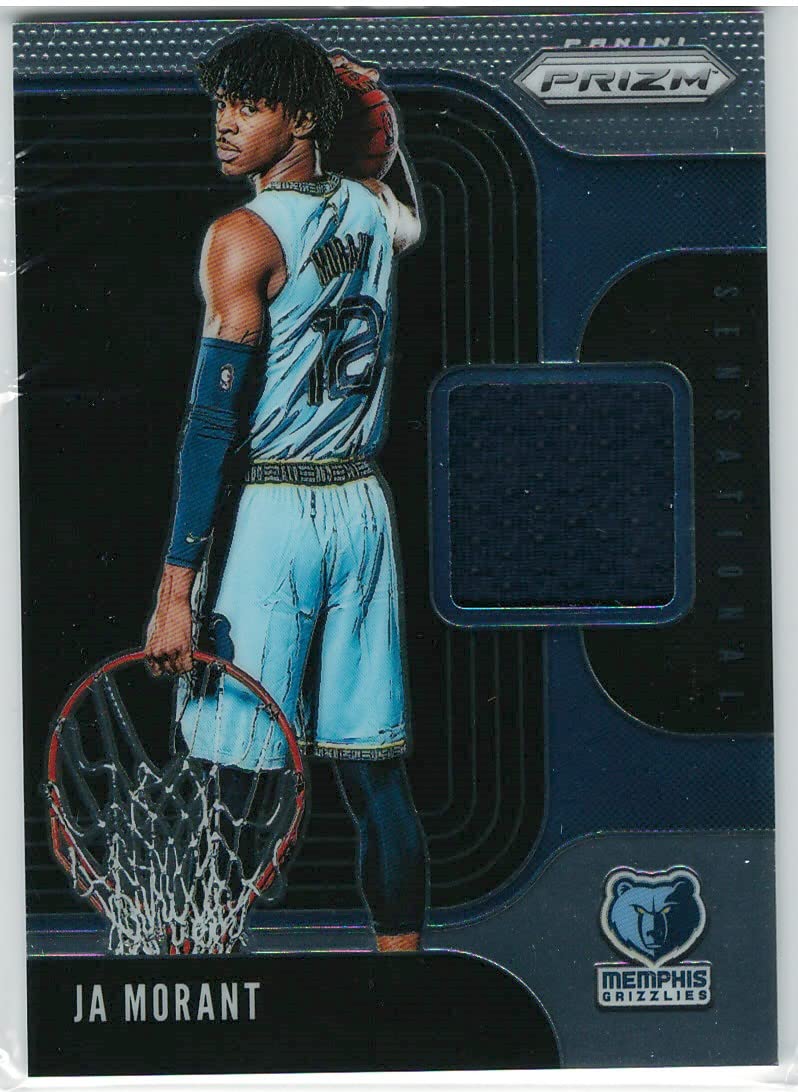 2019 Panini Prizm Ja Morant Rookie Game-Worn Jersey Patch Card - NBA Basketball Collectible for Fans & Investors - Perfect for Display, Trading, and Memorabilia Collections