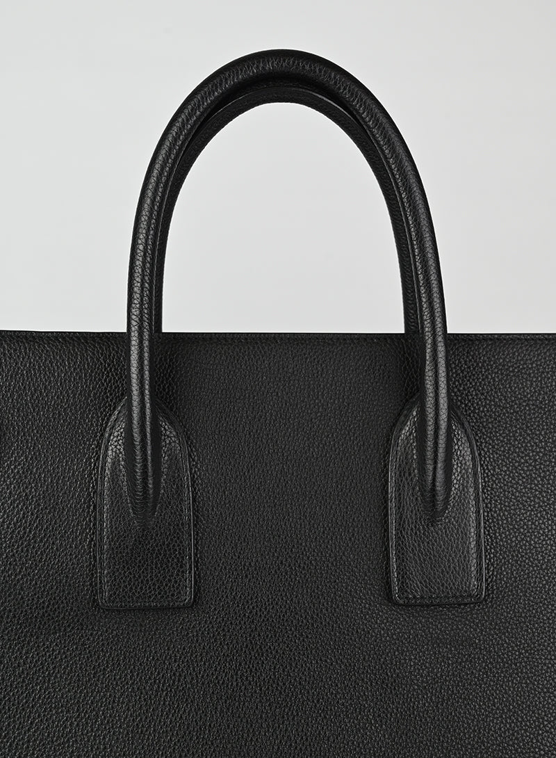 Saint Laurent Sac du Jour Large Black Leather Tote Bag for Women - Luxury Designer Handbag for Work, Travel & Everyday Use