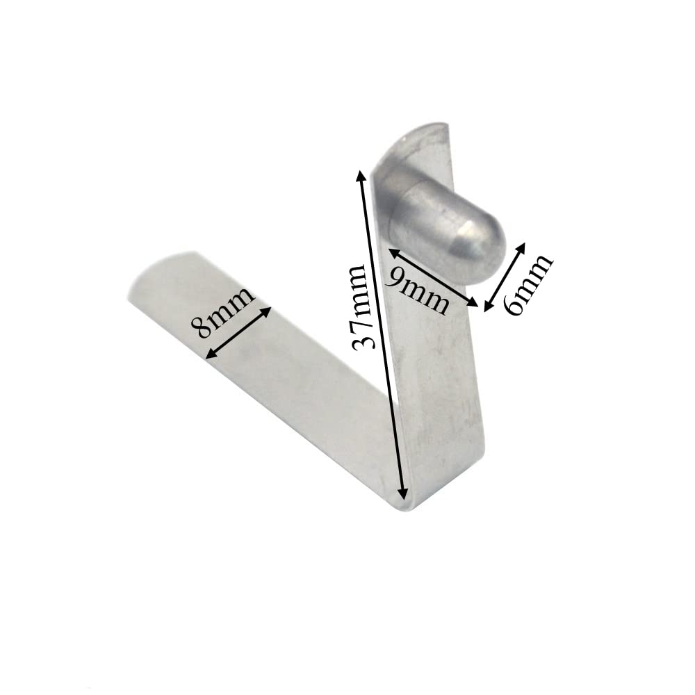 4pcs Stainless Steel Kayak Paddle Spring Snap Clips - 8mm/6mm Combo Sizes for Kayak Paddles & Camping Tent Poles | Durable Push Button Clips for Outdoor Gear & Water Sports Accessories