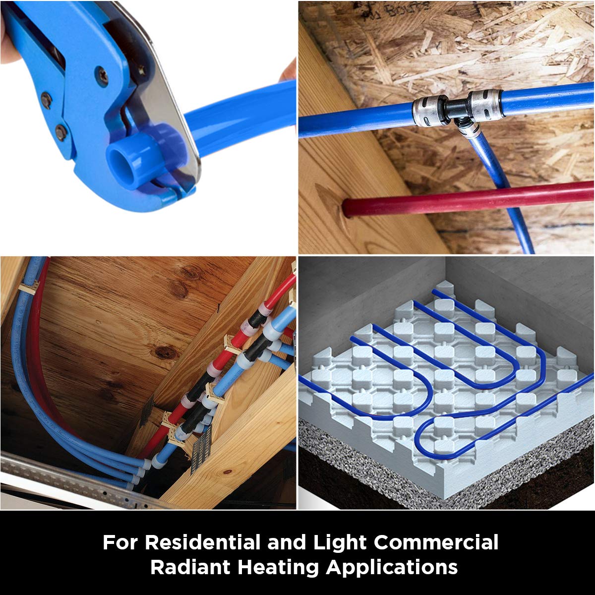 1 Inch x 100 Ft Blue PEX Tubing Coil - Flexible Non-Barrier PEX Pipe for Potable Water Supply - Perfect for Plumbing, Radiant Heating & Hydronic Systems Installation
