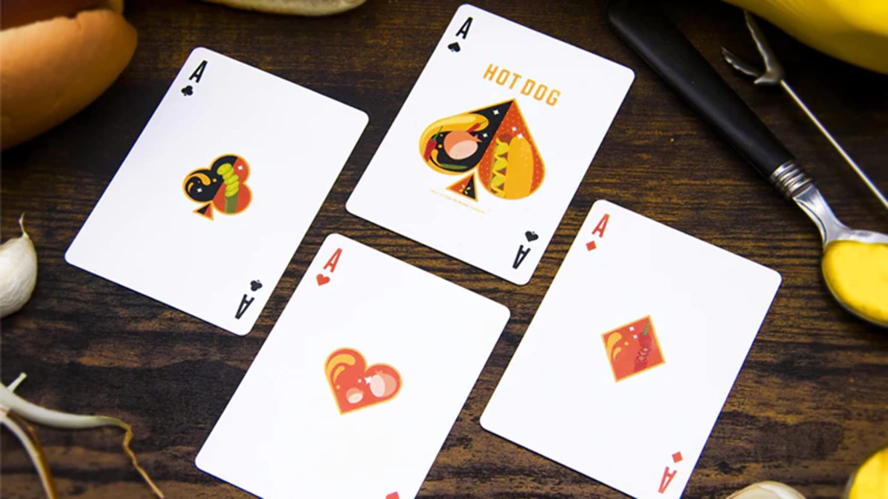Fast Food Themed Playing Cards - Hot Dog Design Deck for Poker, Blackjack & Game Nights | Perfect for Parties, Gifts & Family Fun