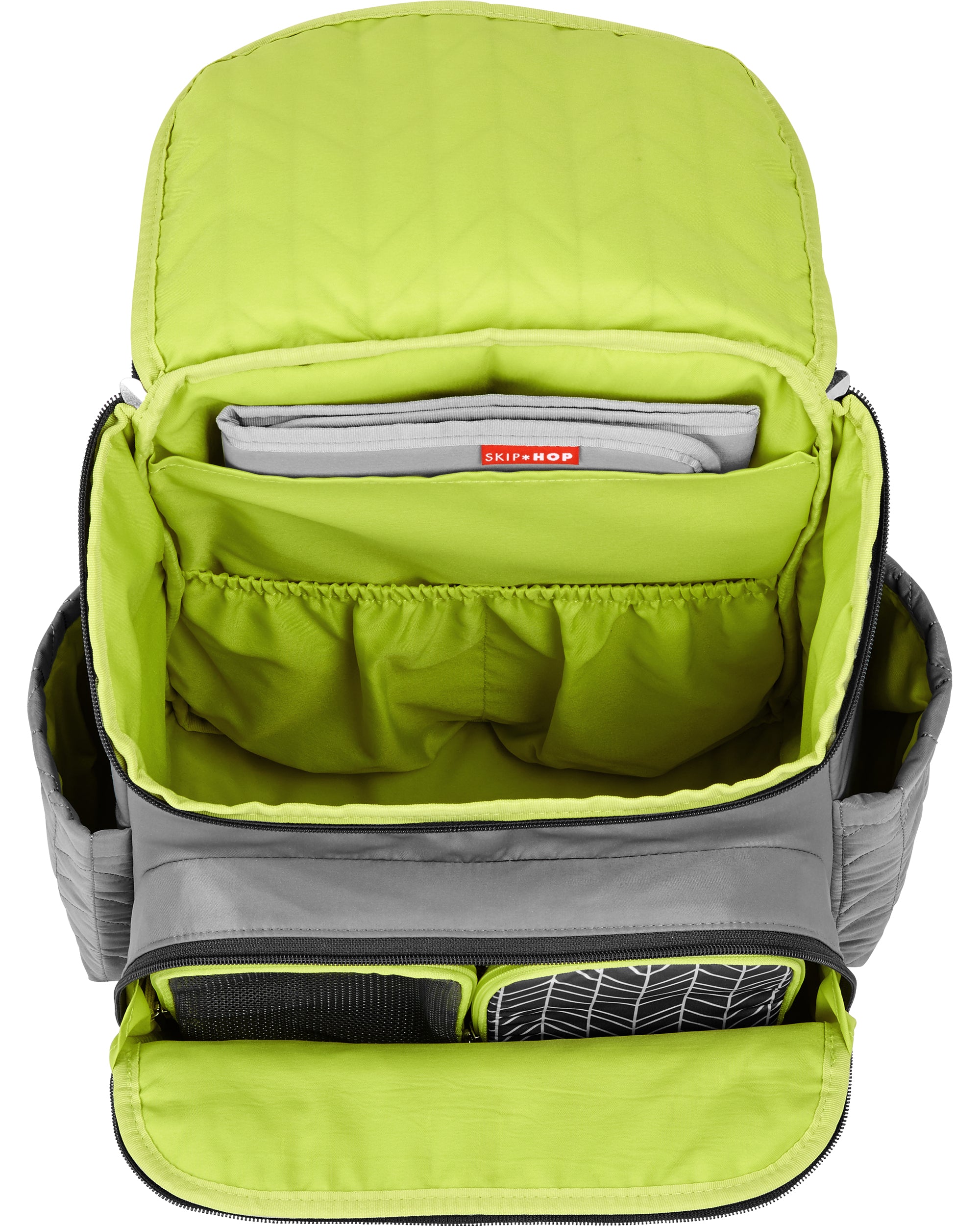 Skip Hop Forma Diaper Backpack - Stylish & Spacious Gray Baby Bag for Parents - Perfect for Daycare, Travel & On-the-Go Essentials