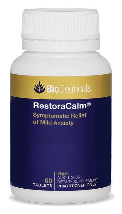 BioCeuticals RestoraCalm - Advanced Stress Relief & Gut Health Supplement for Digestive Support | Promotes Relaxation & Calmness | Ideal for Daily Stress Management & Digestive Wellness