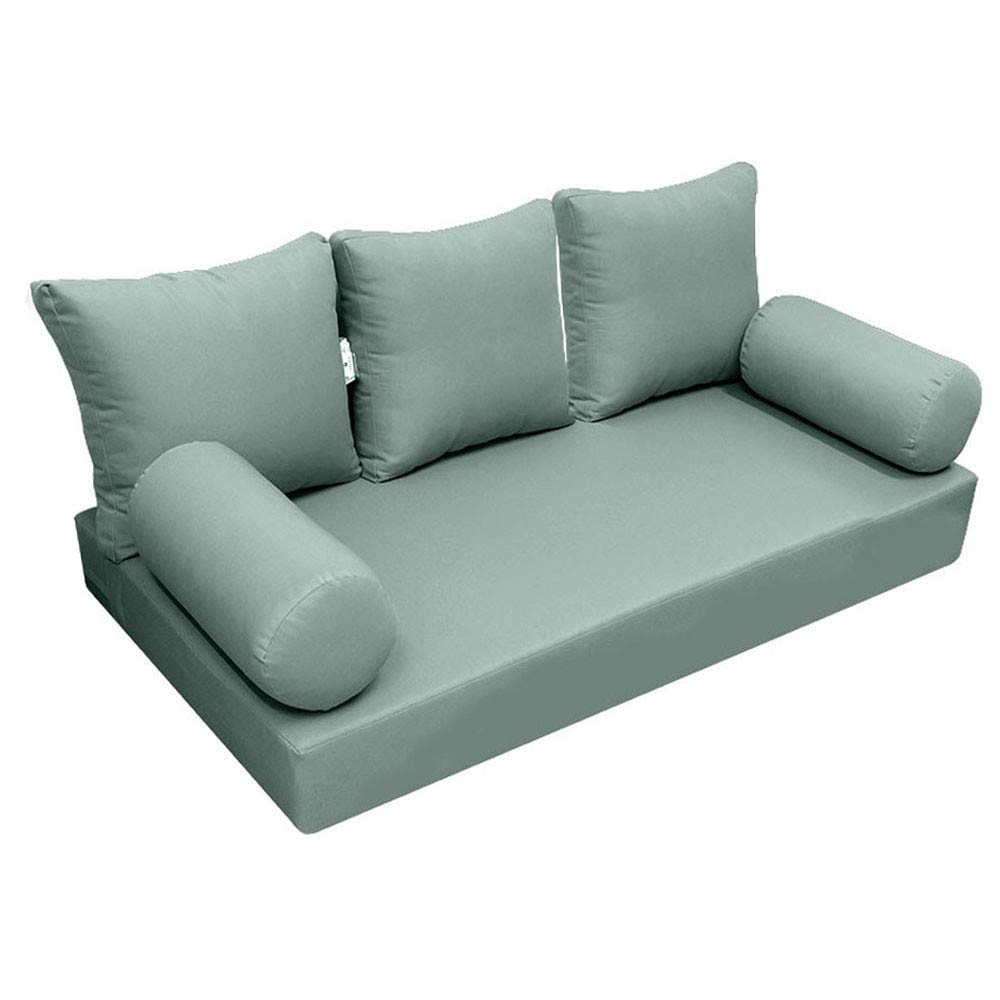 Outdoor Daybed Mattress Cover - Style 3 Knife Edge Bolster Back Pillow Slipcovers for Patio Furniture (AD002) | Perfect for Poolside Lounging, Sunbathing, and Outdoor Relaxation