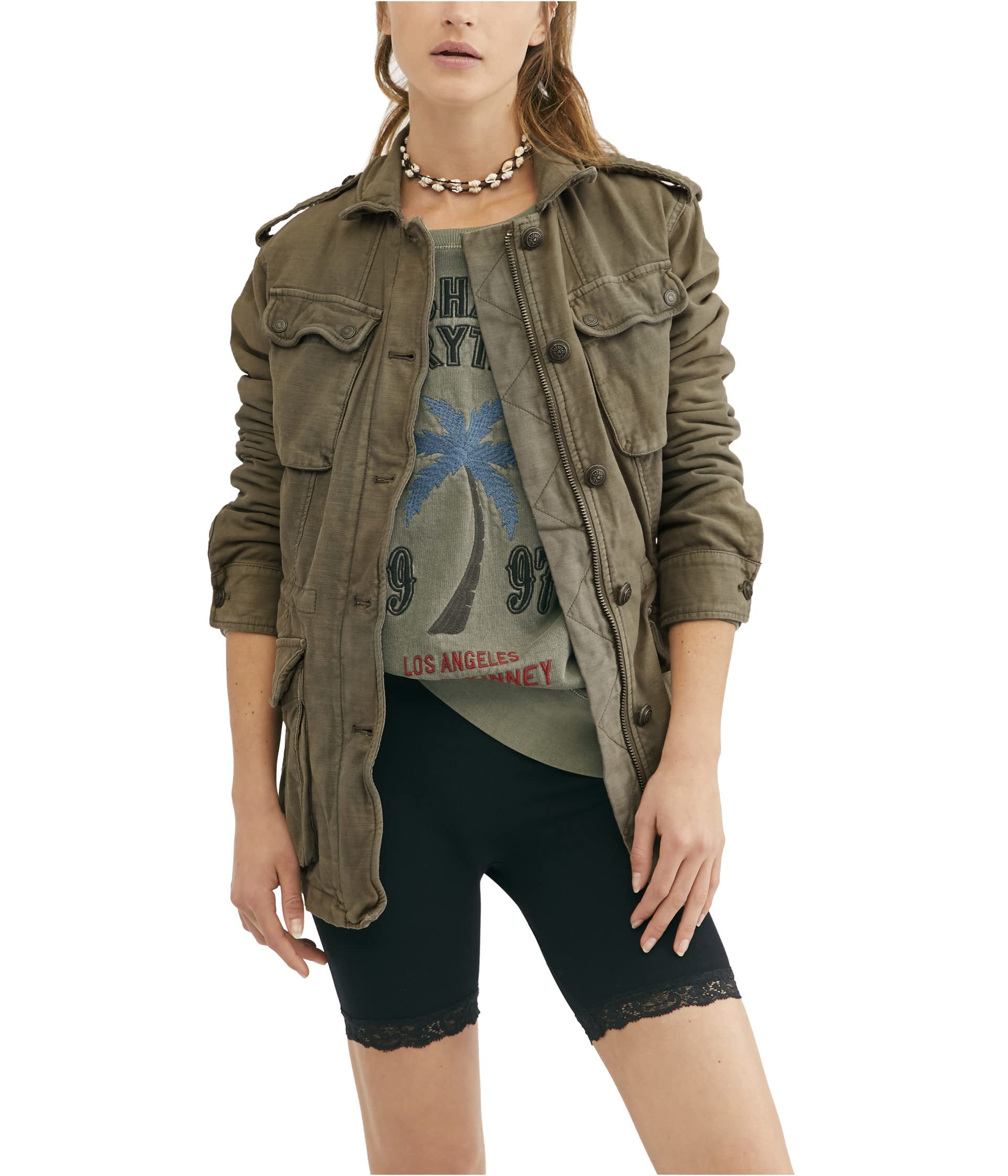 Free People Not Your Brothers Surplus Jacket - Vintage Denim Trucker Jacket for Women | Casual Outerwear for Everyday Wear, Street Style & Boho Fashion
