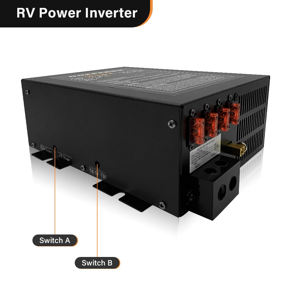 75 Amp RV Power Converter with 4-Stage Smart Battery Charger - 110V AC to 12V DC Converter for RVs, Campers & Trailers - Reliable Power Supply for Off-Grid Living & Road Trips