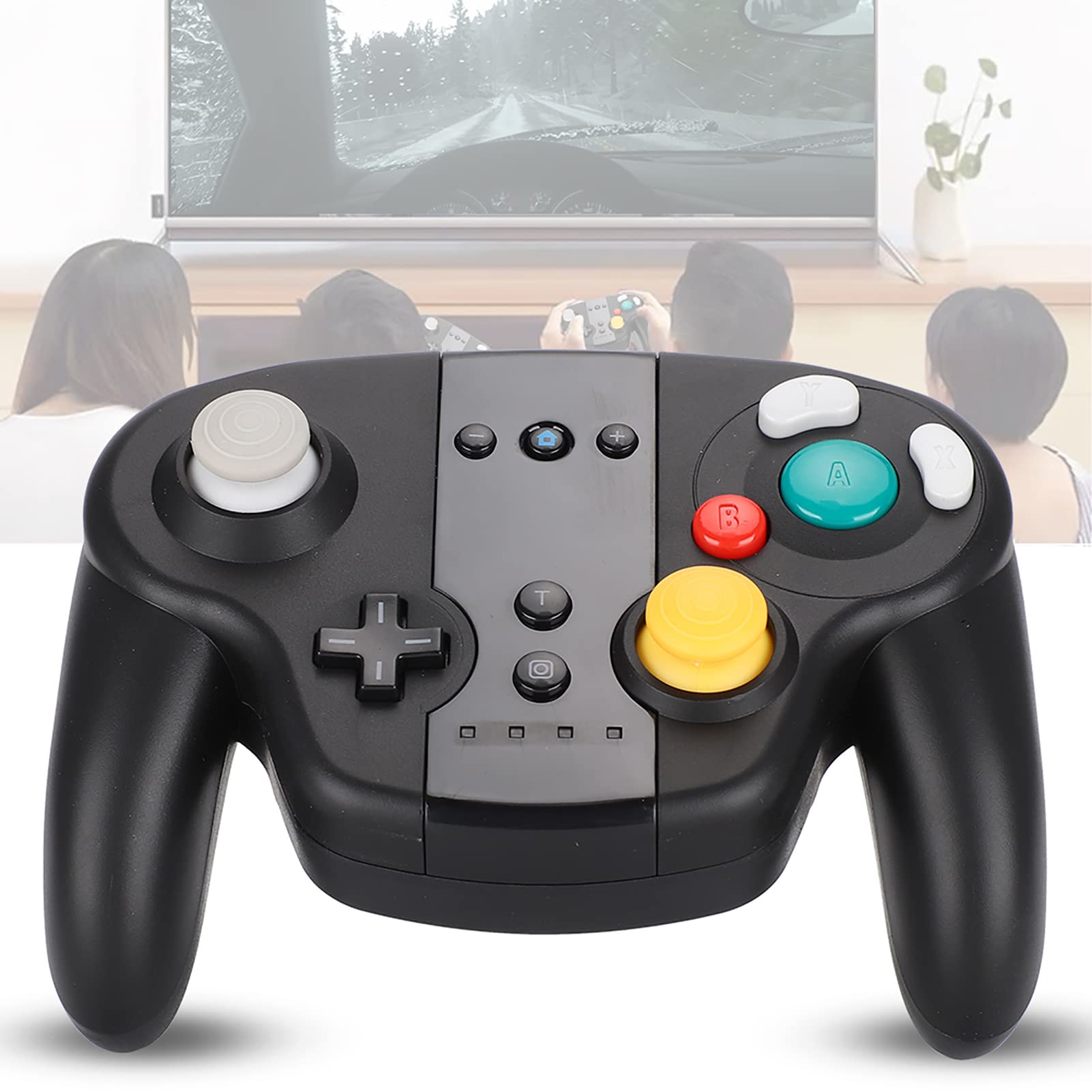 Wireless Bluetooth Game Controller for Nintendo Switch with NFC, Motion Sensor & Dual Vibration - Ergonomic Grip for Comfortable Gaming (Black) - Perfect for Mario Kart, Zelda & Multiplayer Games