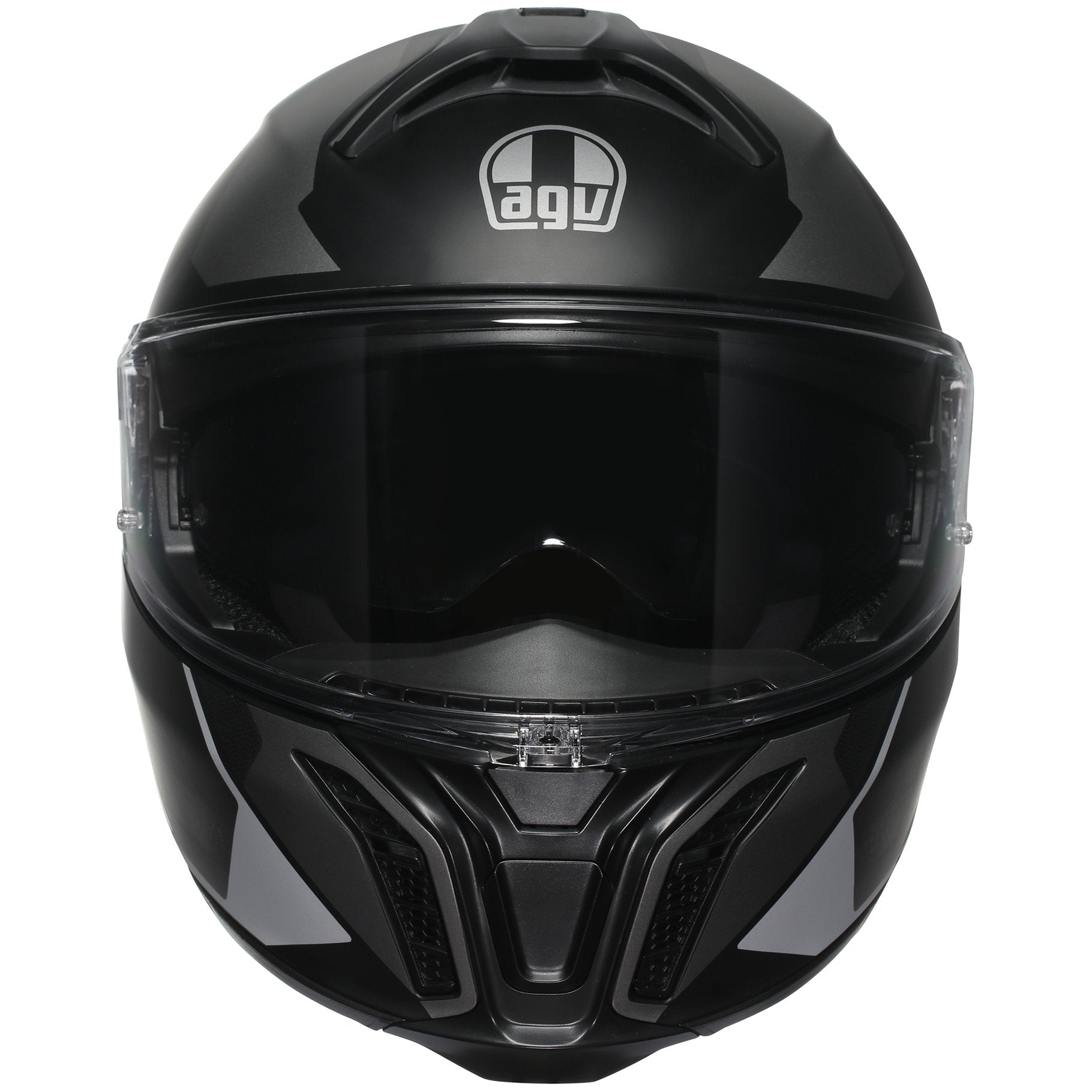 AGV Tourmodular Perception Motorcycle Helmet - Matt Black / Silver - DOT & ECE Certified for Street & Racing - Comfortable & Lightweight for Long Rides