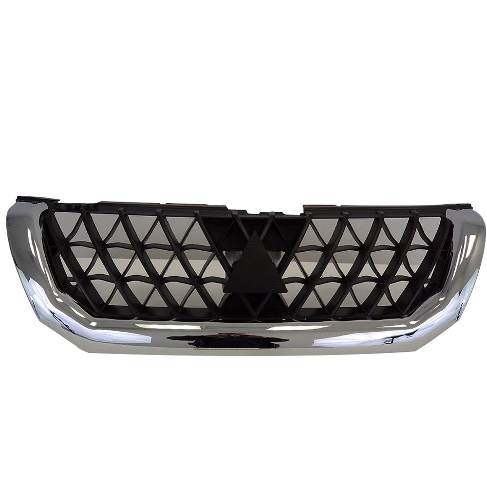 Perfit Liner Black Front Grille Replacement with Chrome Trim for Mitsubishi Montero Sport | Compatible with MI1200227 & MR574286 | Perfect Off-Road Upgrade & Customization