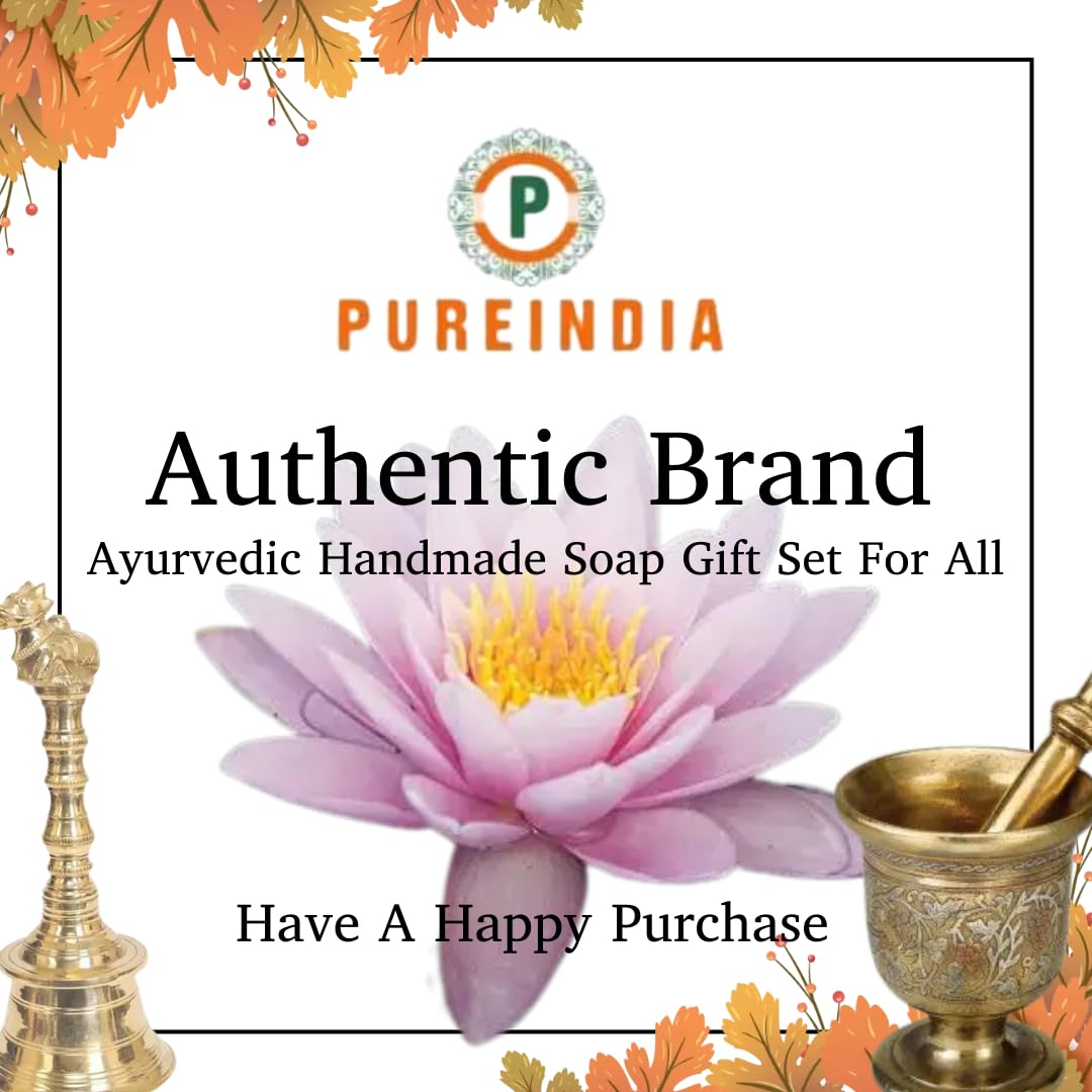 PUREINDIA - 1000 Roses Gift Set | Handmade Rose Soap Set of 4 (100g Each) | Natural Ingredients, Paraben-Free | Perfect Birthday, Anniversary & Wedding Gift | Luxury Bath & Body Care for Women