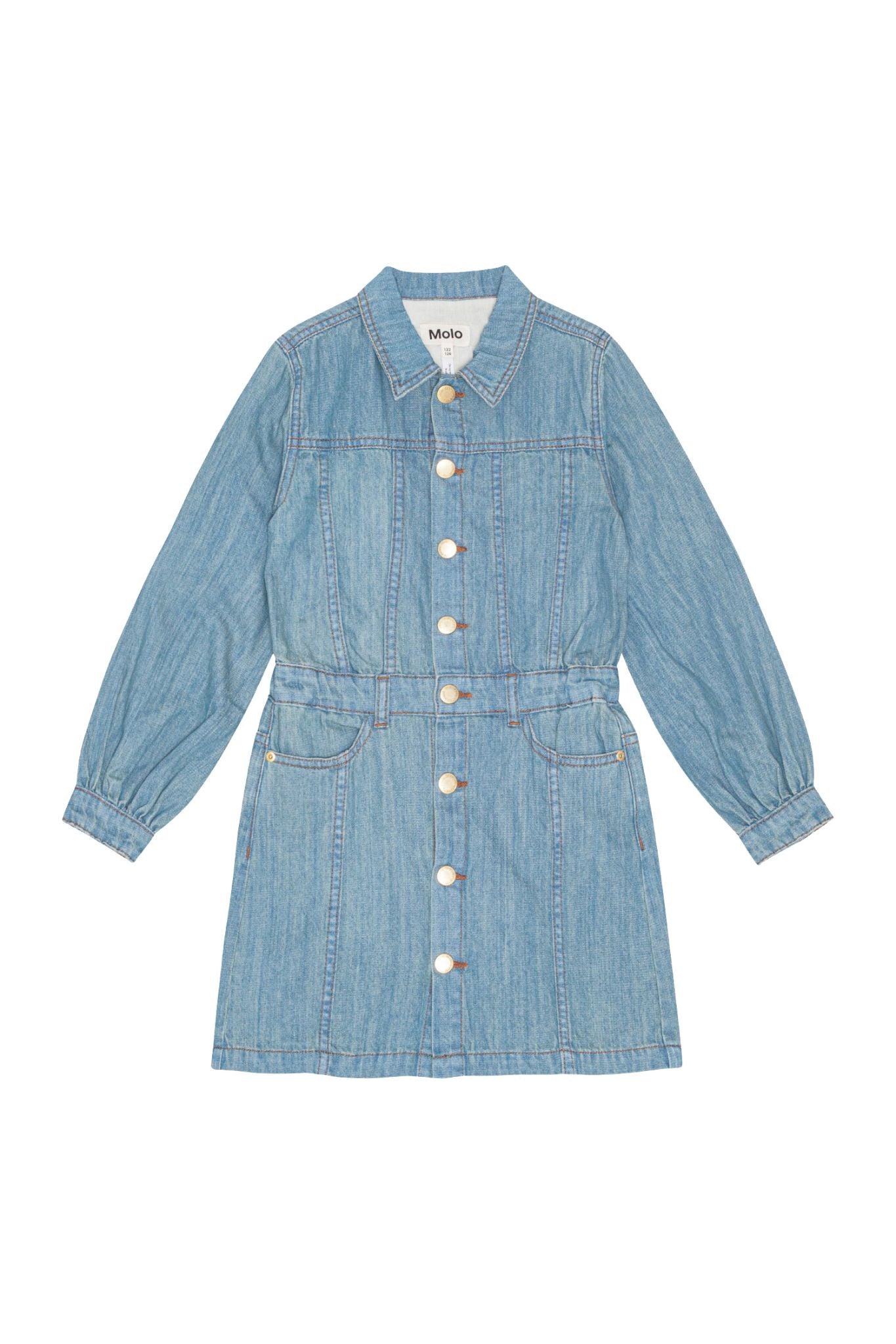 Chaya Washed Denim Blue Dress for Girls | Casual Summer Outfit | Perfect for School, Playdates & Family Outings