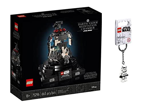 LEGO Star Wars 75296 Darth Vader Meditation Chamber Building Kit (663 Pieces) with Exclusive Stormtrooper Keychain - Collectible Model Set for Display & Play | Perfect for Star Wars Fans & LEGO Collectors