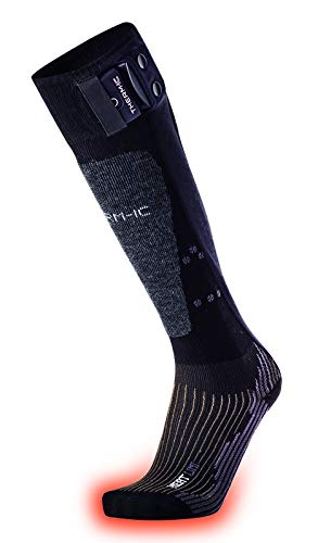 Therm-ic Powersocks Set Heat Uni + S-Pack 1400 Bluetooth Heated Socks for Men & Women - Rechargeable Battery Heating Socks for Winter Sports, Hiking & Cold Weather Activities