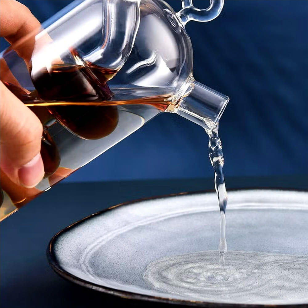 Premium Emilio Oil and Vinegar Dual Dispenser Bottle - Leak-Proof Kitchen Essential for Salad Dressing, Cooking & Gourmet Meal Prep