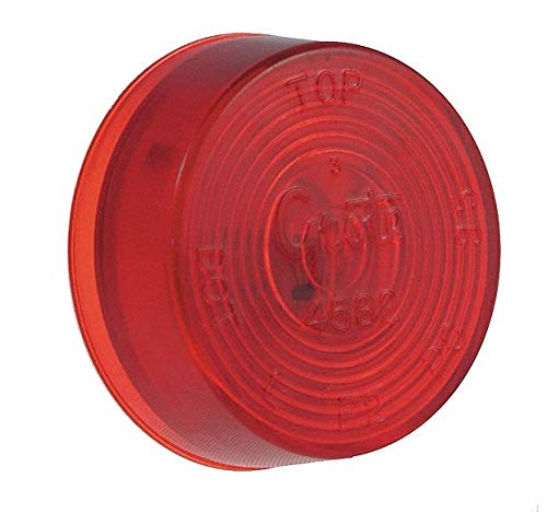 GROTE Red Clearance Marker Lamp - P2, P3, PC, PC2 Permanent Round LED Lights (Pack of 10) for Trucks, Trailers & Commercial Vehicles - Durable Safety Lighting for Night Driving & Road Visibility