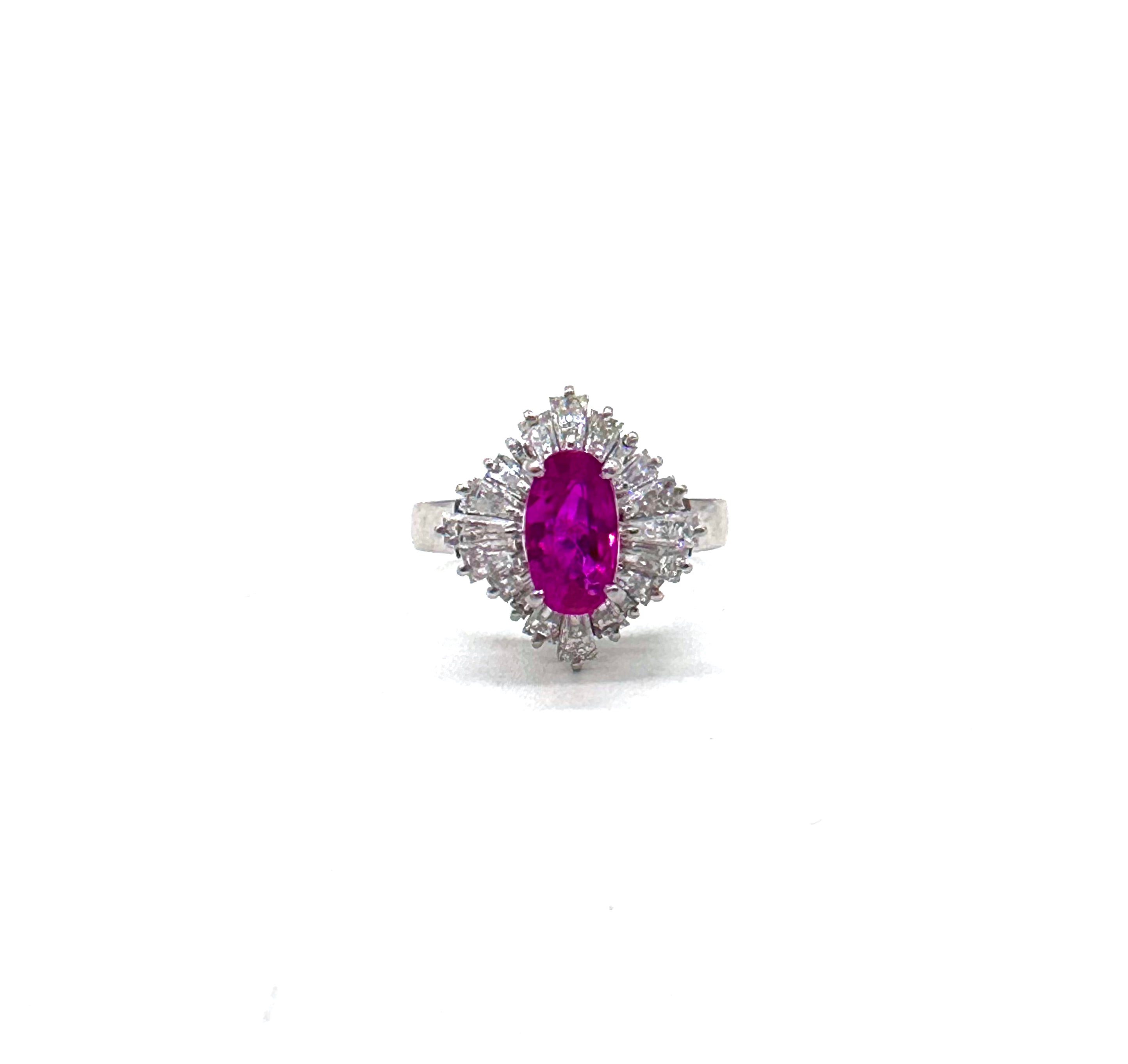 Exquisite Ruby and Diamond Ring for Women - 14K Gold Engagement, Wedding, Anniversary Jewelry Gift - Perfect for Valentine's Day, Proposals & Special Occasions