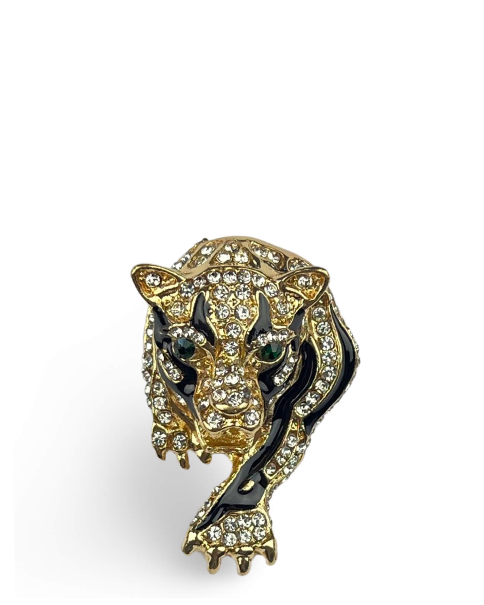 DÉCLIC Tiger Prowl Enamel Pin - Gold Plated Collectible Brooch for Jackets, Bags & Hats - Perfect Gift for Animal Lovers & Fashion Accessories
