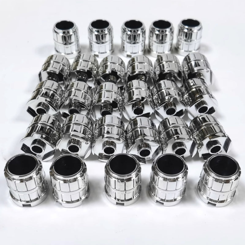 4pcs Chrome Engine Exhaust Pipe Building Blocks Parts - DIY Car Model Construction Kit for Kids & Adults - Perfect for STEM Learning, Car Enthusiasts & Creative Play