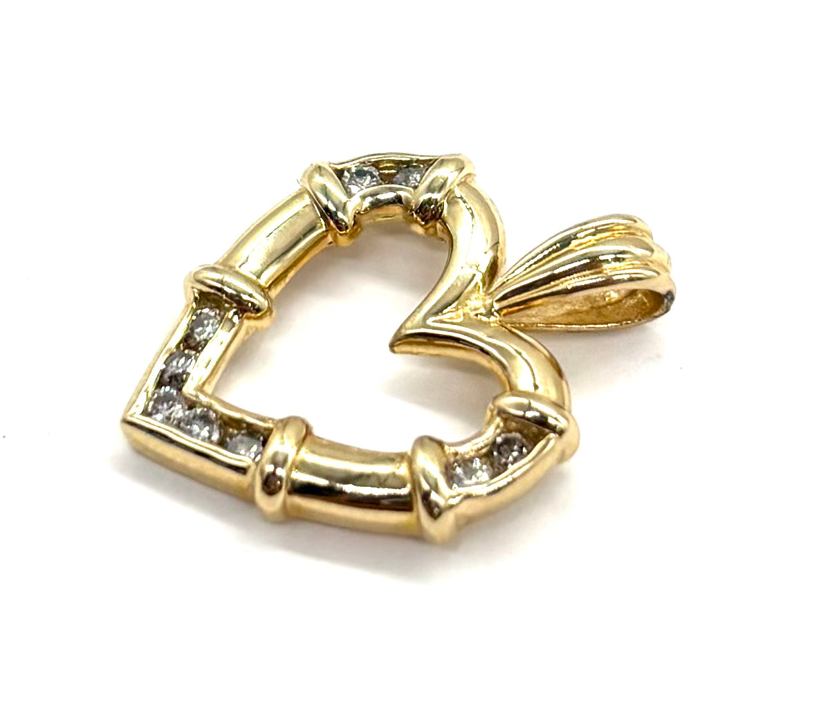 14K Gold Diamond Heart Pendant Necklace for Women - Dainty & Elegant Jewelry Gift for Valentine's Day, Anniversary & Special Occasions