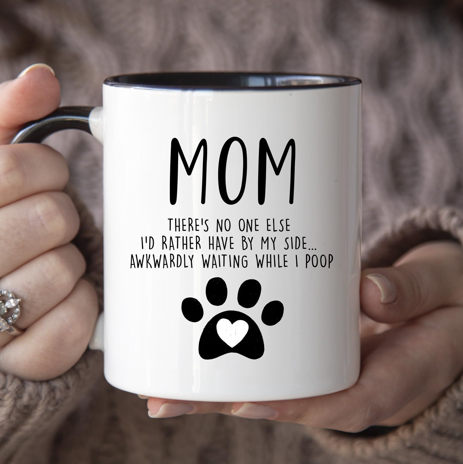 Best Dog Mom Ever Mug - 11oz Ceramic Coffee Cup with Black Handle for Dog Lovers - Perfect Gift for Women, Dog Owners & Pet Lovers - Ideal for Coffee, Tea & Hot Drinks at Home or Office